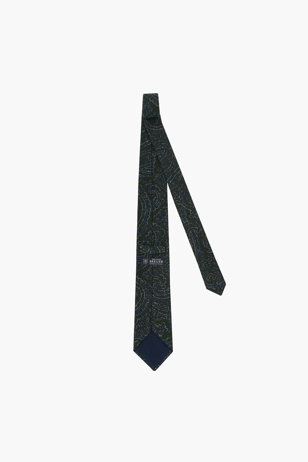 다크 그린 울 실크 믹스 넥타이 RD8FMBBTI108R77