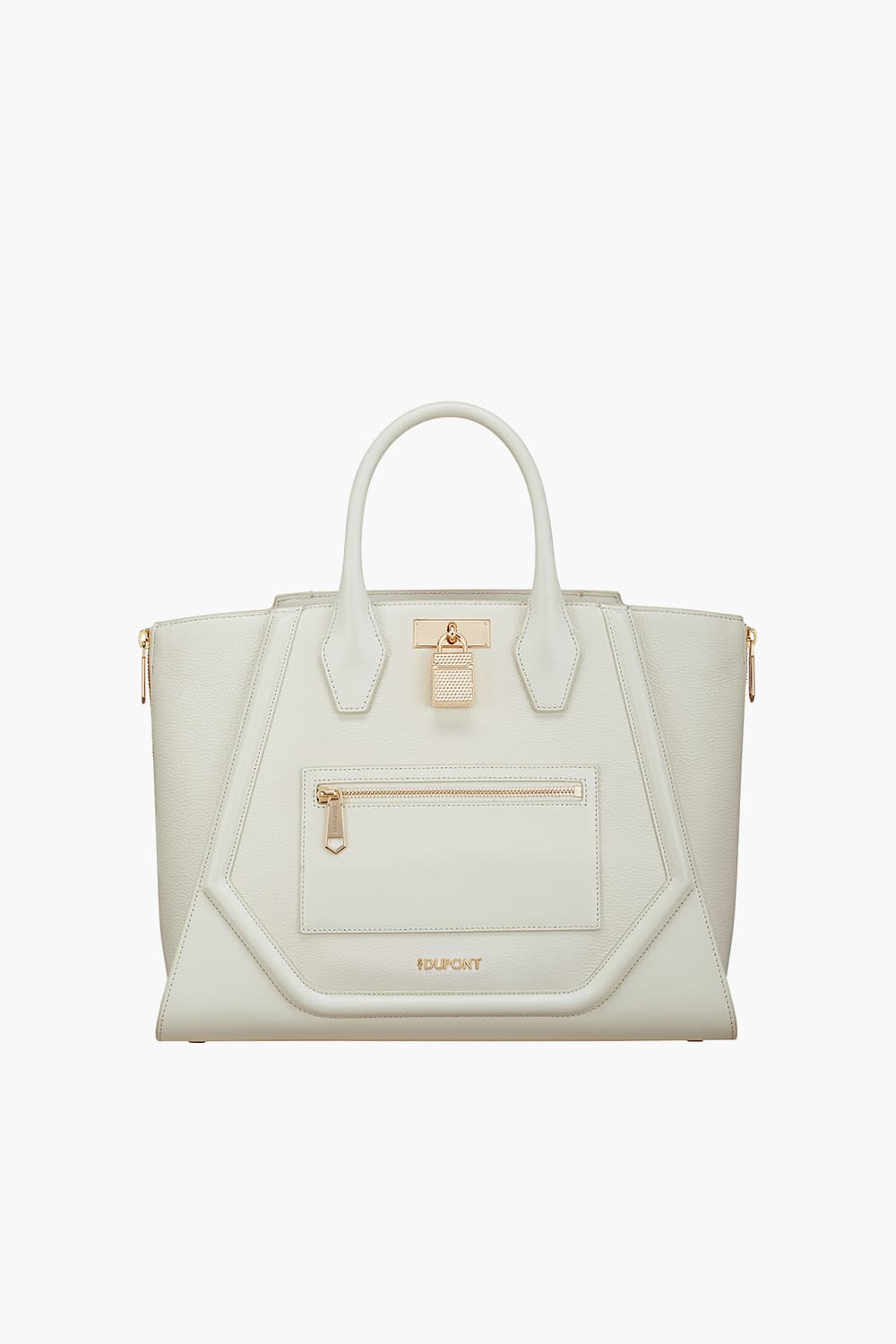 리비에라 미디움 토트백 화이트/골드 N1RV262WH2