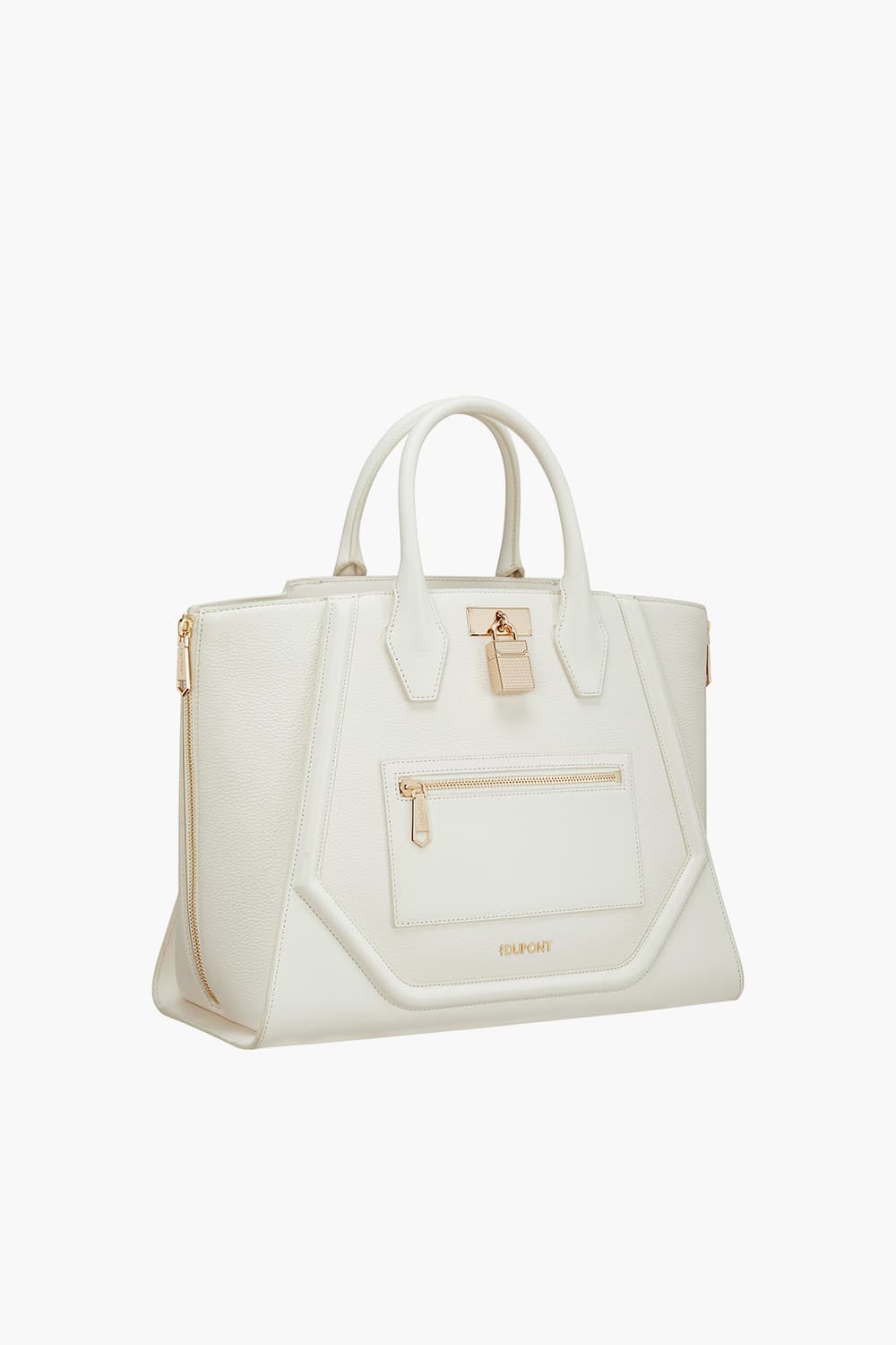 리비에라 미디움 토트백 화이트/골드 N1RV262WH2