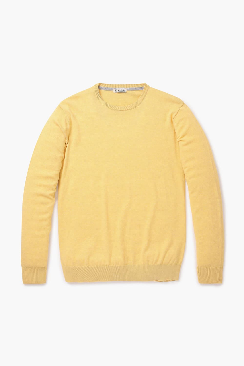 코튼 솔리드 라운드 니트 옐로우 RE4SMBAKN101R25