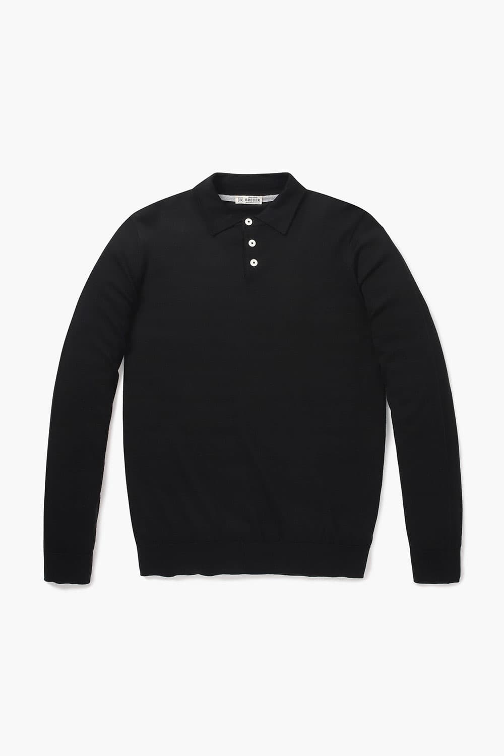 코튼 솔리드 폴로 니트 블랙 RE4SMBAKN102R99