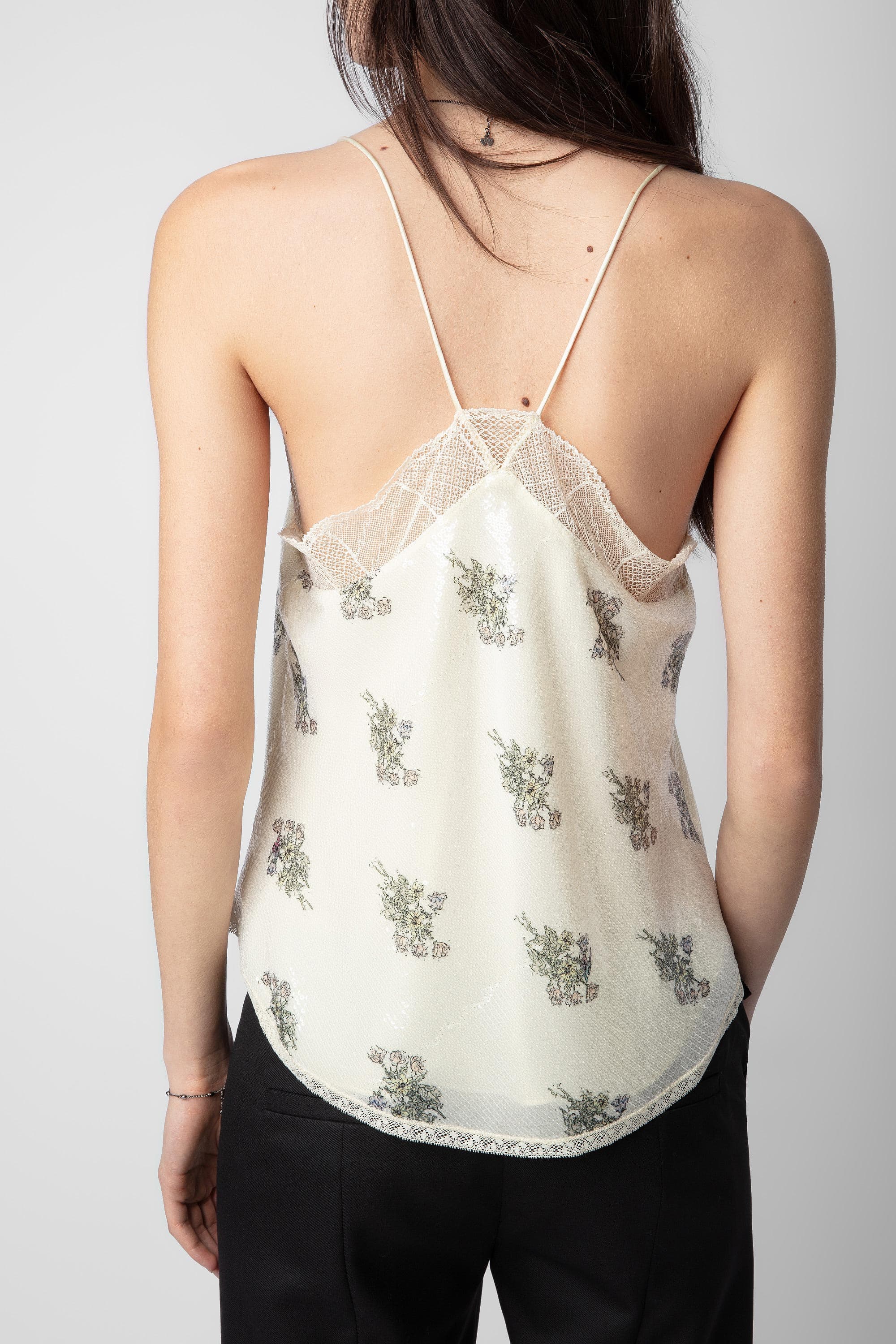 Christy Sequin Flower Camisole