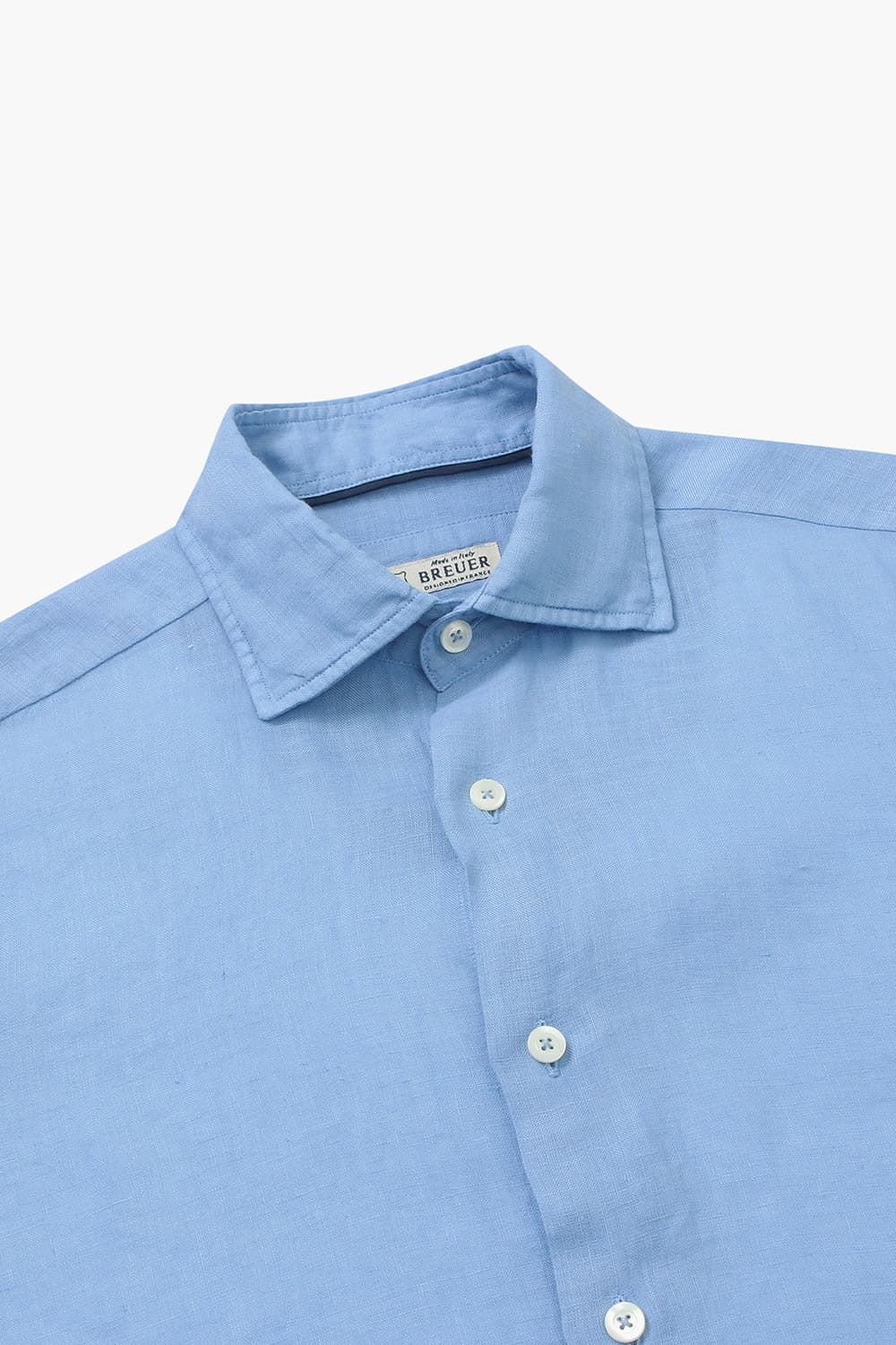 린넨 100 BEAULIEU 셔츠 라이트 블루 RE4SMBASH307R64