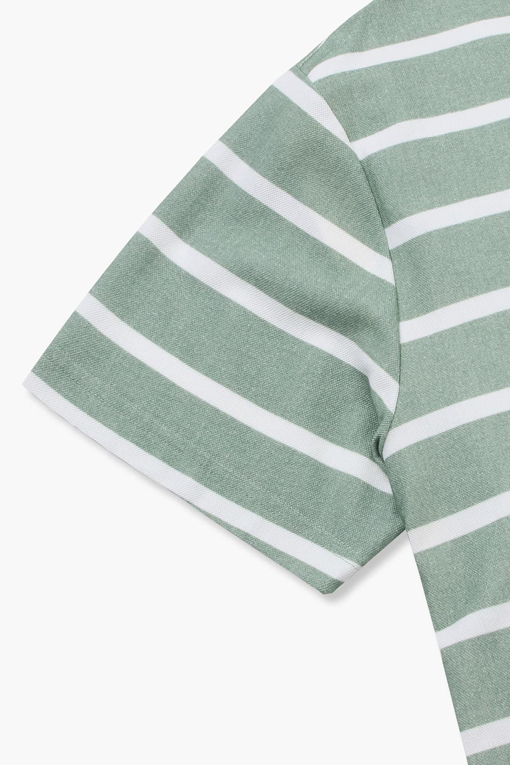 코튼 100 스트라이프 티셔츠 라이트 그린 RE4SMBAPO513R75