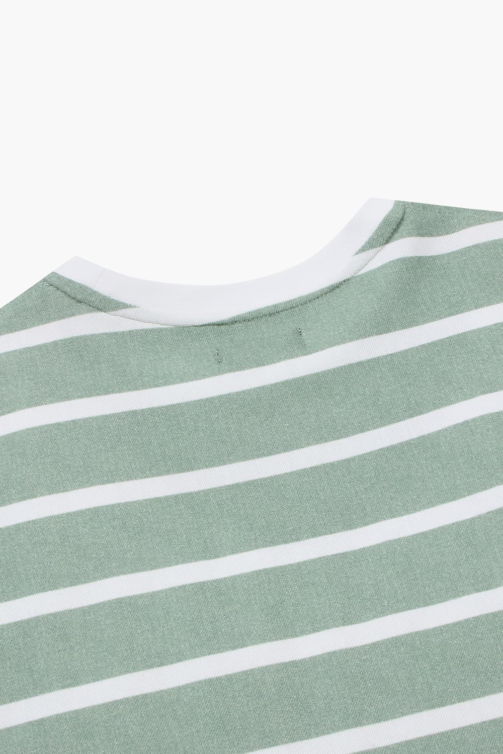 코튼 100 스트라이프 티셔츠 라이트 그린 RE4SMBAPO513R75