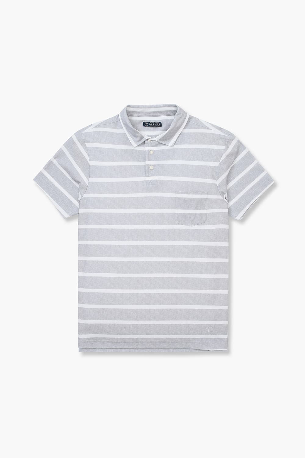 코튼 스트라이프 버튼 다운 반소매 티셔츠 65011NCP462211