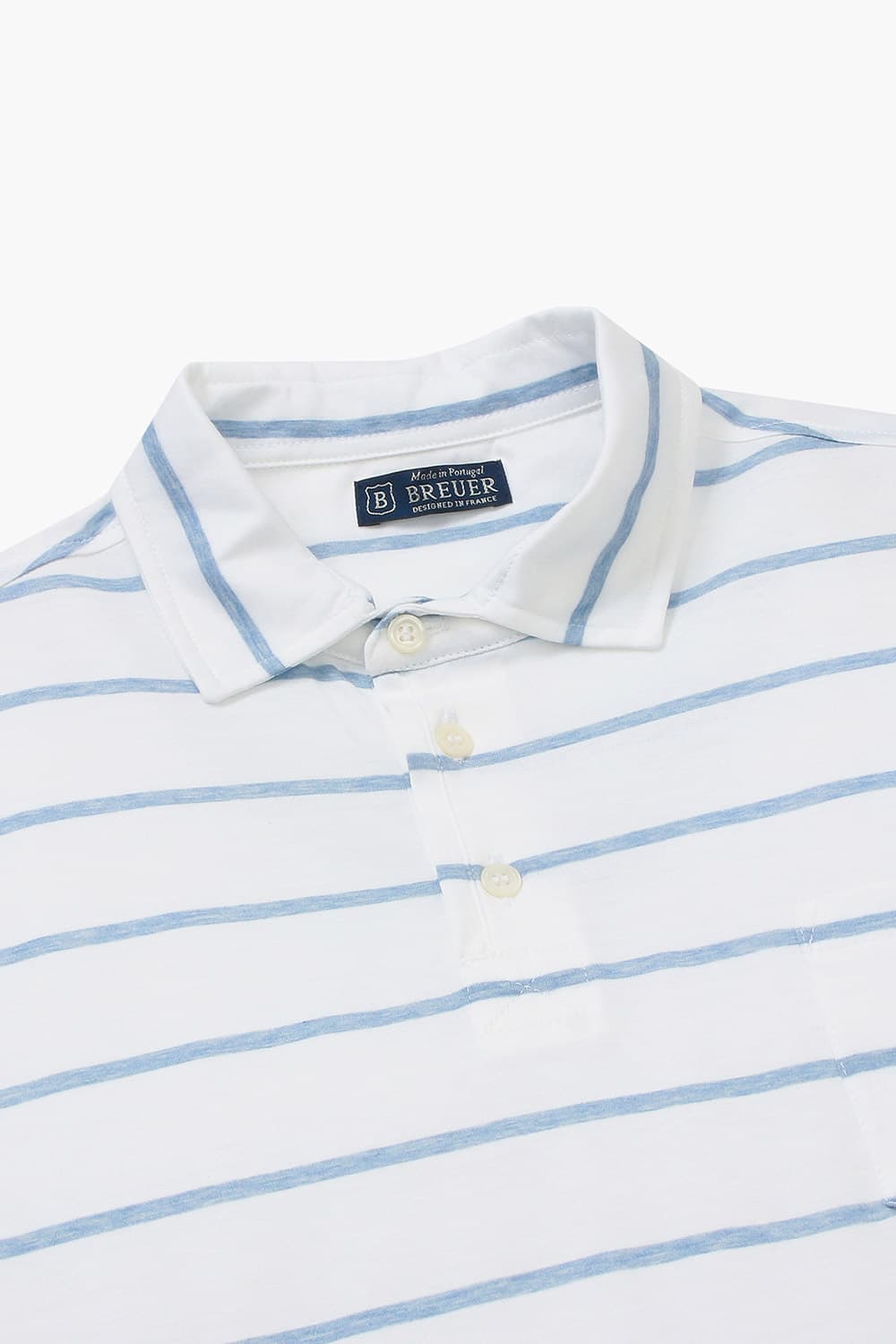 코튼 100 폴로 반소매 니트 블루 RE4SMBAPO503R62