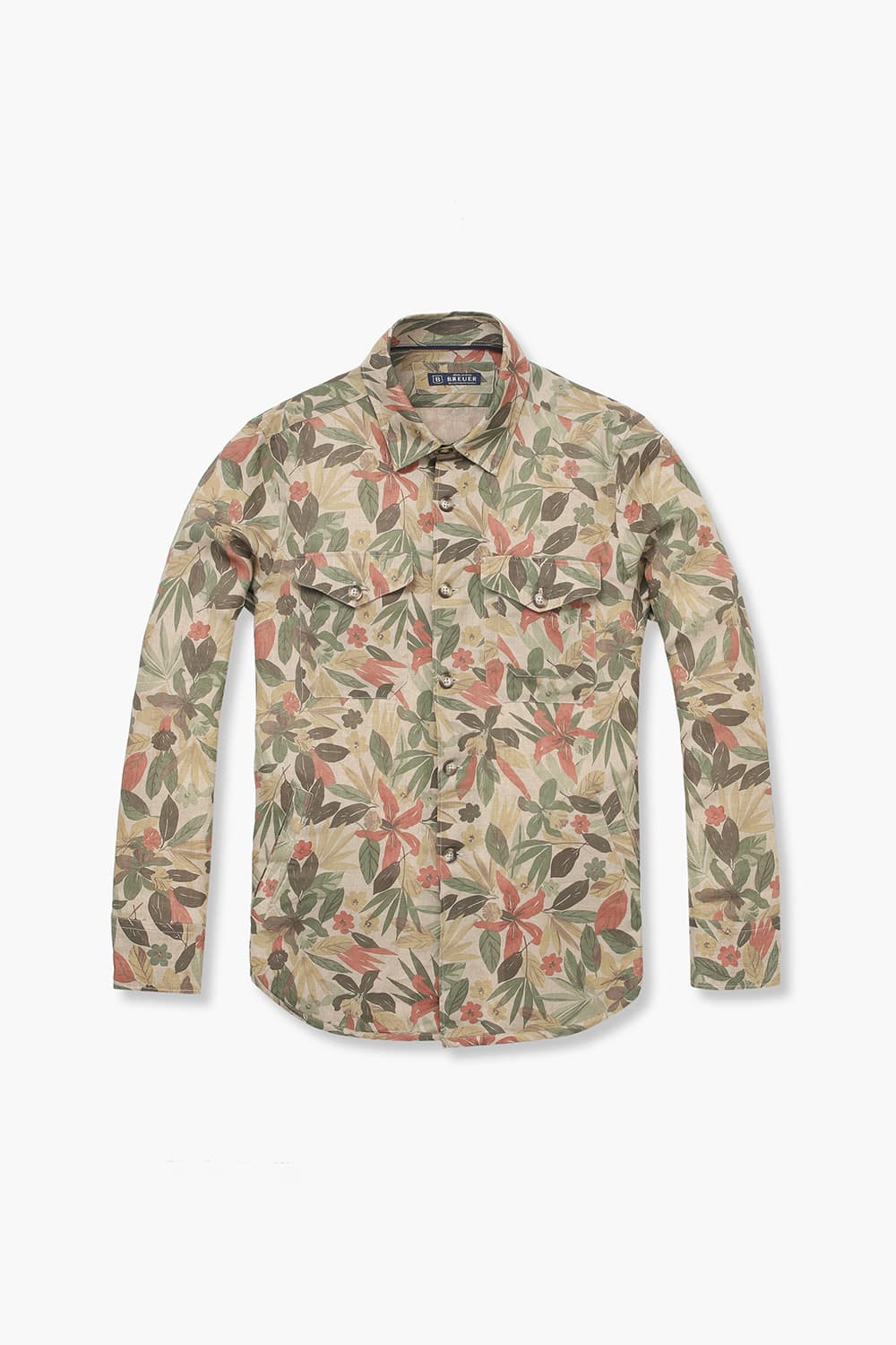 린넨 친스 패턴 셔츠 CA231P443701