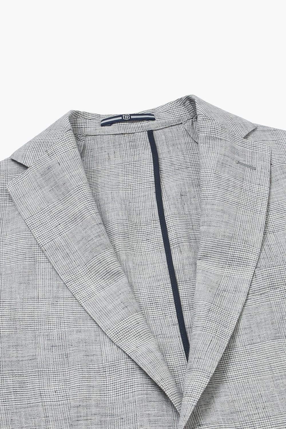 린넨 100 체크 SALENTO 자켓 그레이 RE4SMBAJA210R90