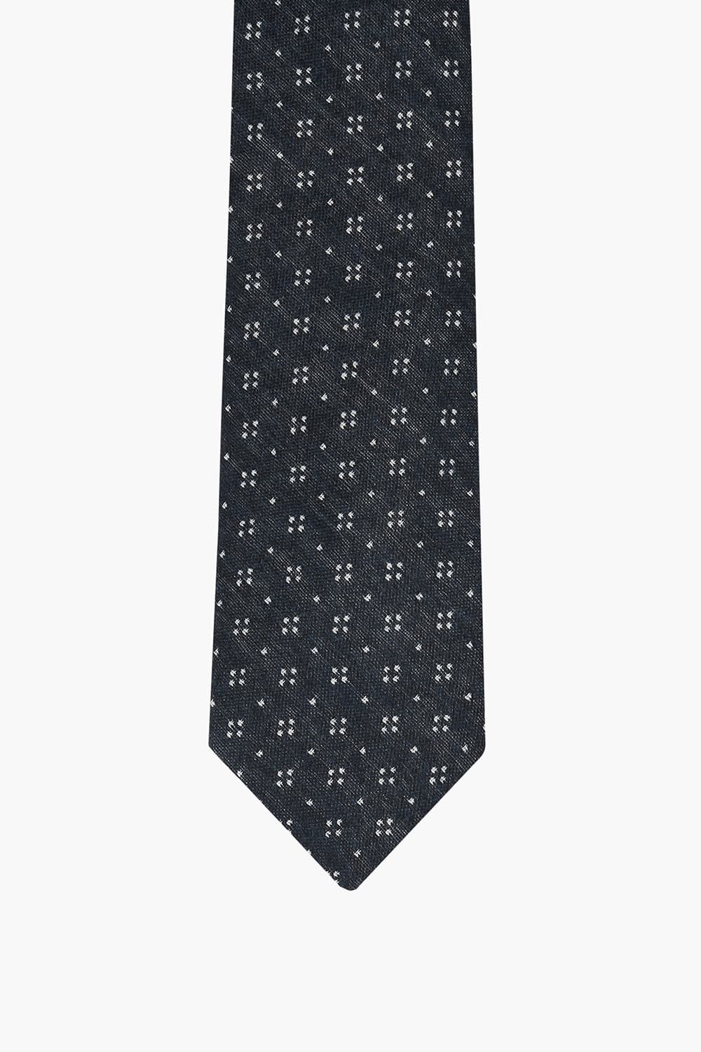 다크 네이비 울 실크 믹스 넥타이 RD8FMBBTI119R66
