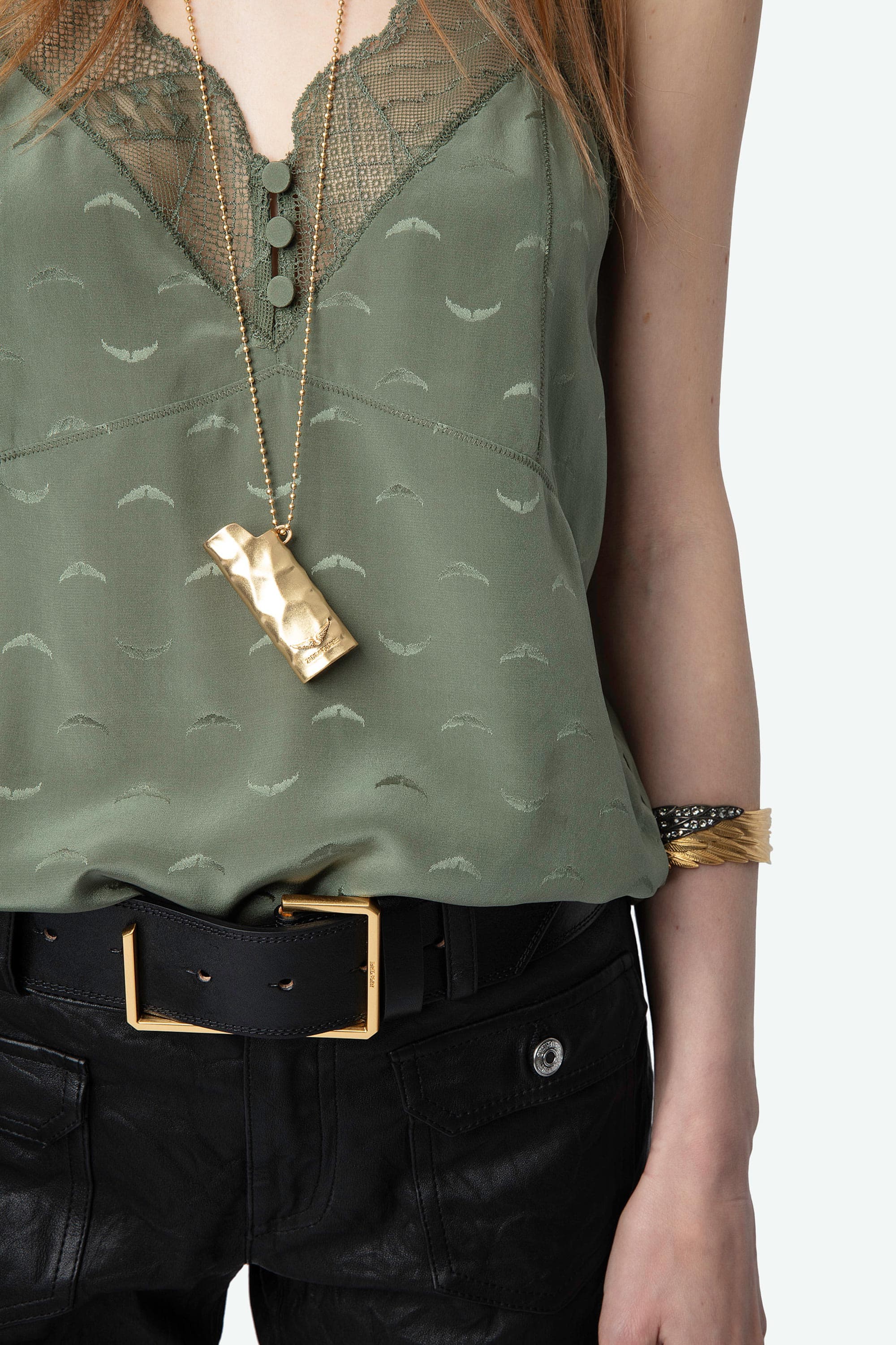 Cyoko Jacquard Silk Camisole