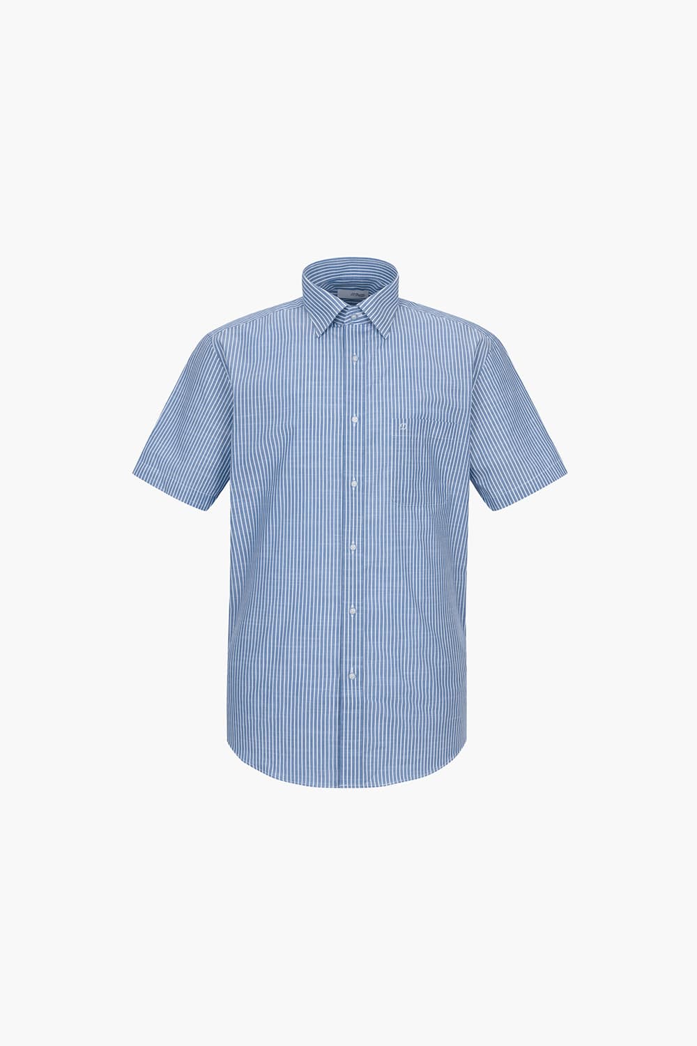 슬럽 스트라이프 708 비즈니스 반팔 셔츠 블루 SE3MM12HS708SBU