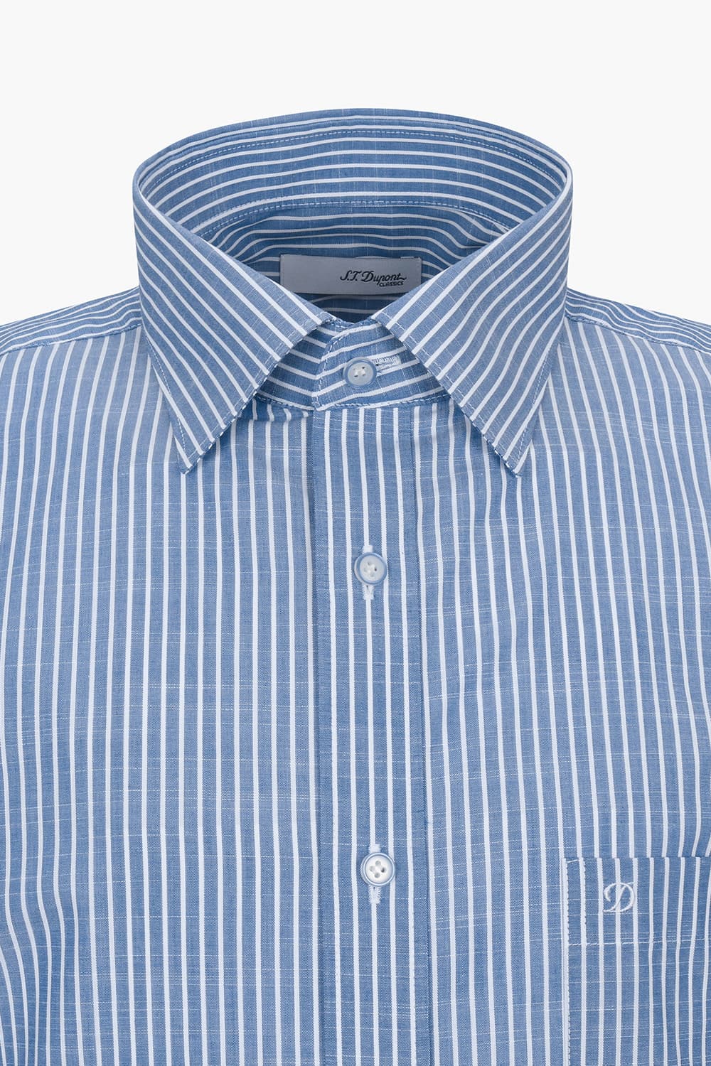 슬럽 스트라이프 708 비즈니스 반팔 셔츠 블루 SE3MM12HS708SBU