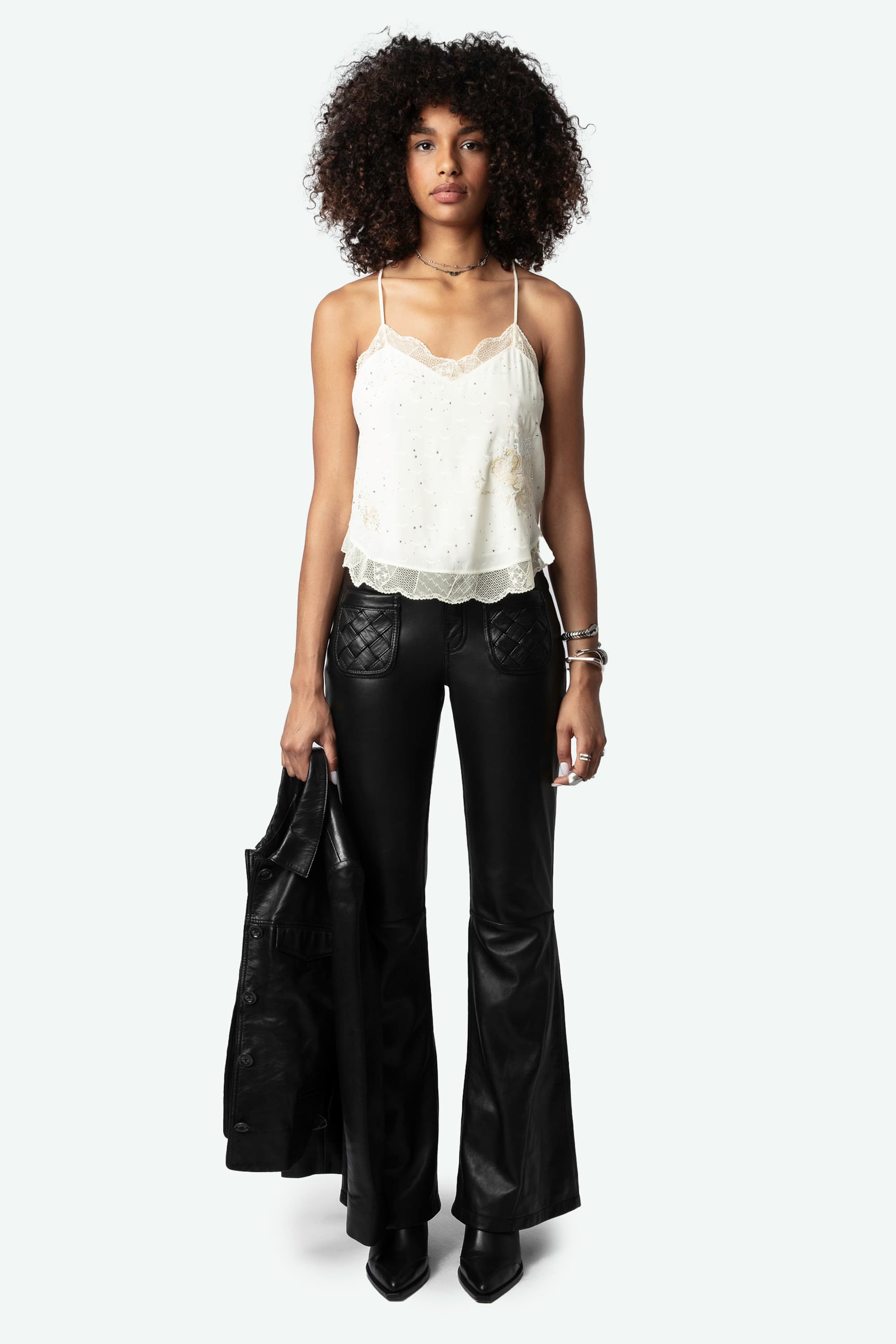 Claudy Strass Silk Camisole