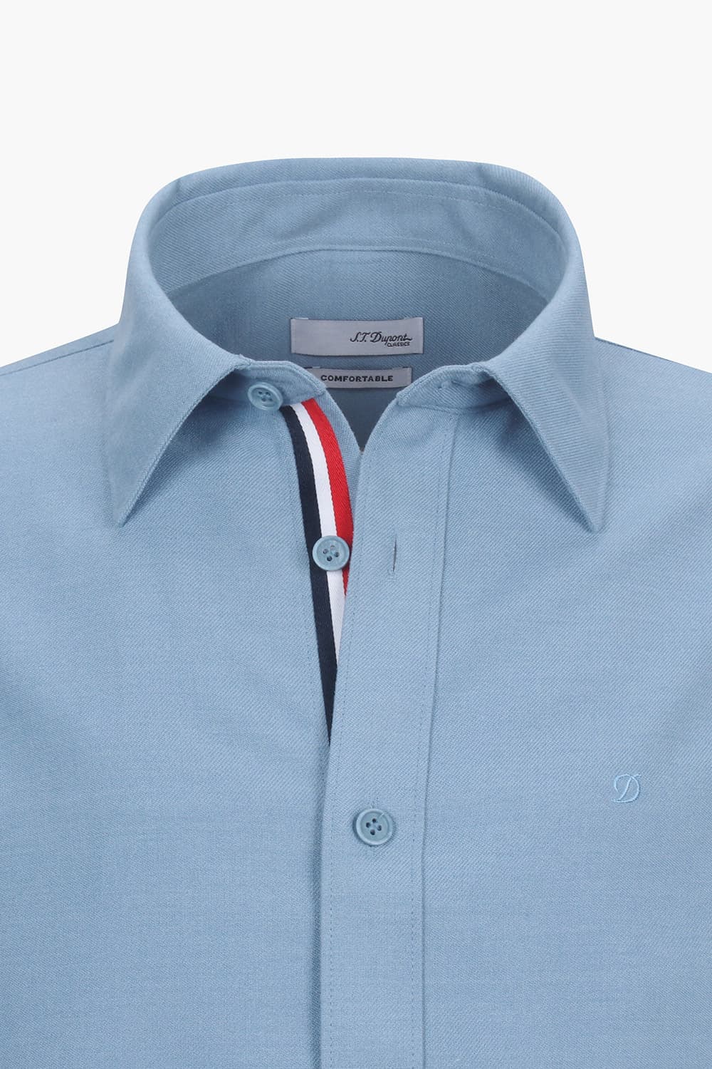 솔리드 기모 트리콜로르 956 컴포터블(뉴 캐주얼 핏) 셔츠 블루 SE4FM22LS956SBU