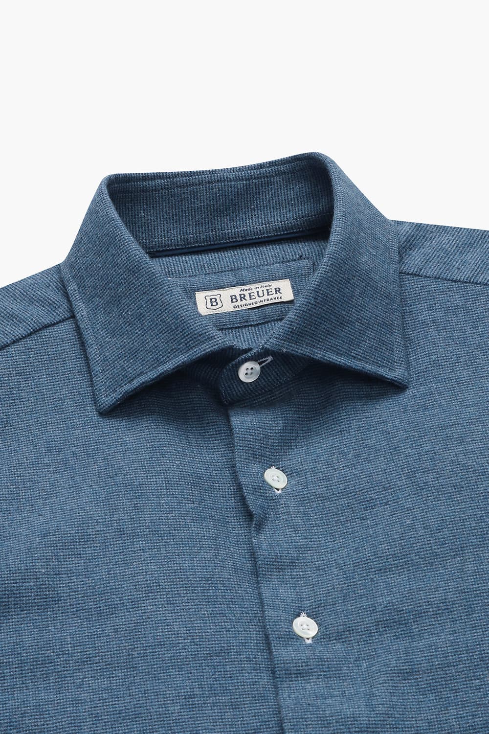 코튼 100 MICRO HOUNDTHOOTH 셔츠 블루 RE4FMBASH305R64