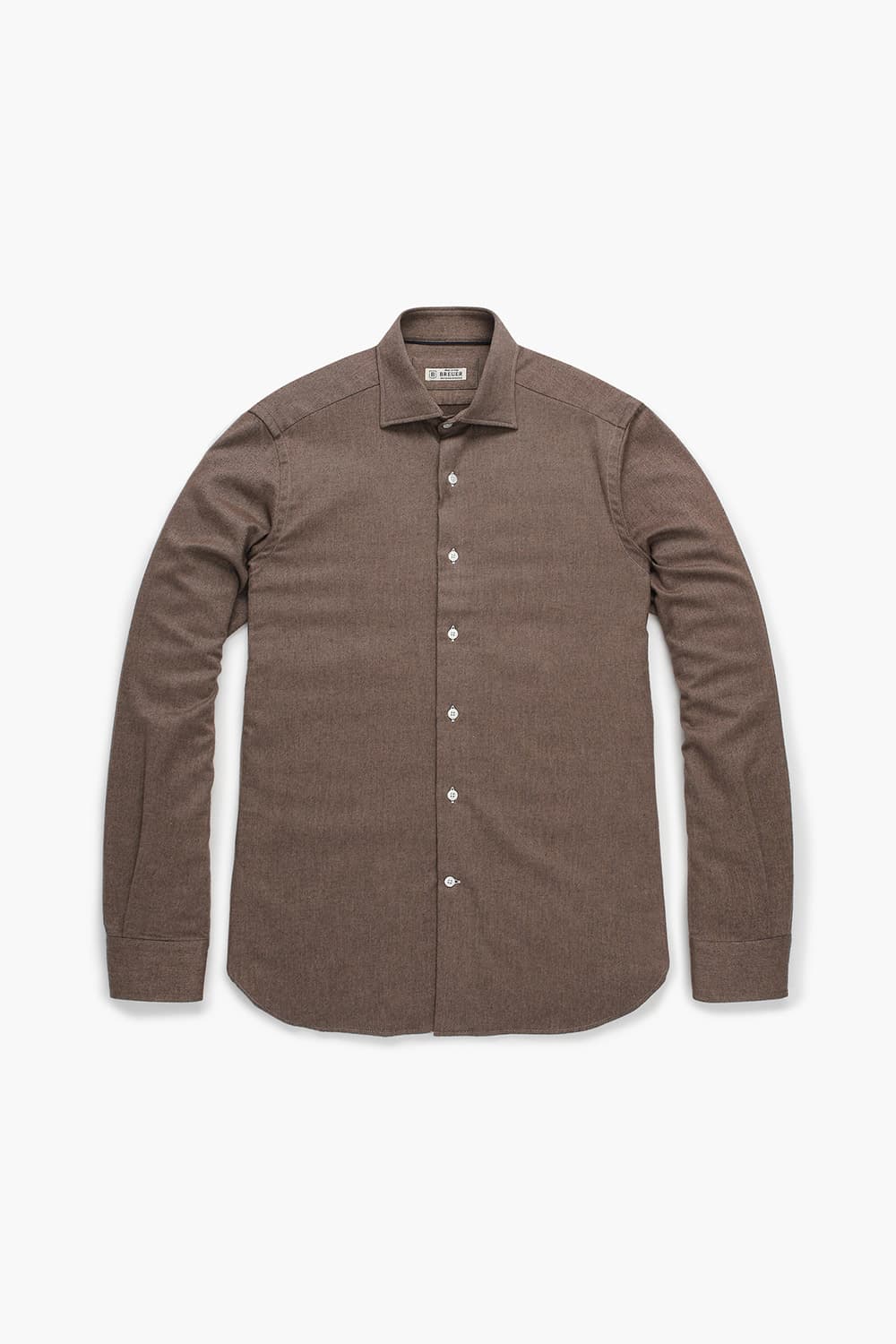 코튼 100 SOLID TWILL 셔츠 브라운 RE4FMBASH304R86