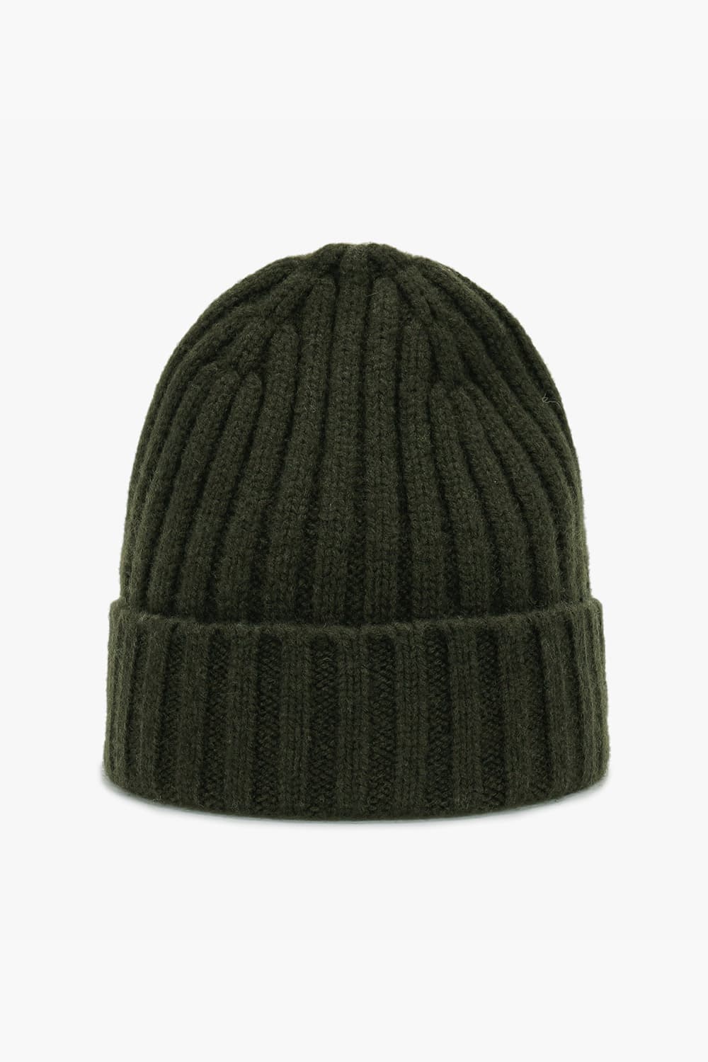 울 믹스 CASHMERE BEANIE 모자 카키 QE4FMHTHT103Q79