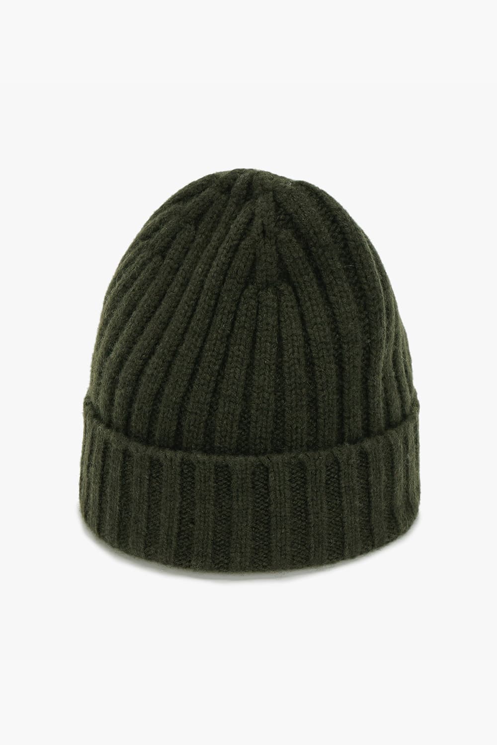 울 믹스 CASHMERE BEANIE 모자 카키 QE4FMHTHT103Q79