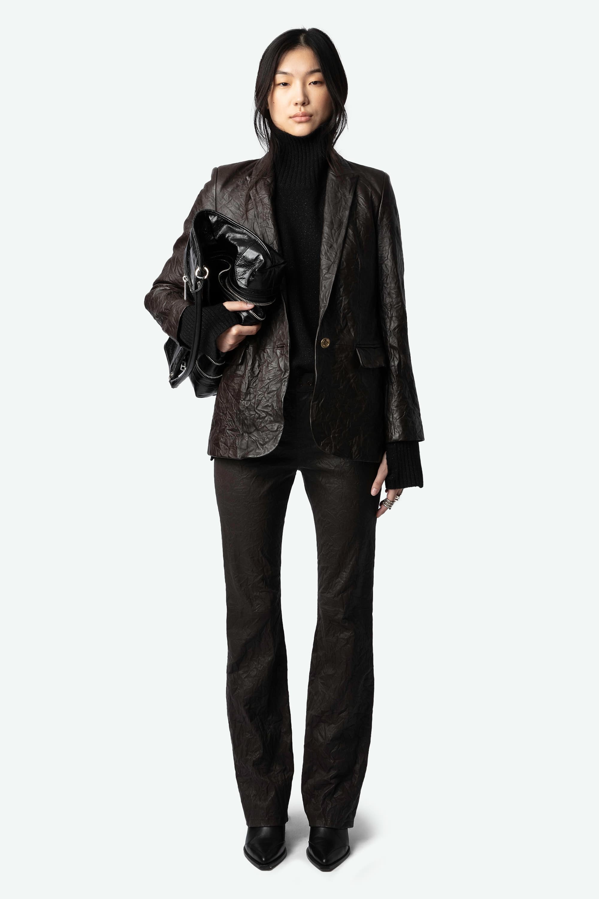 Valse Crinkled Leather Jacket