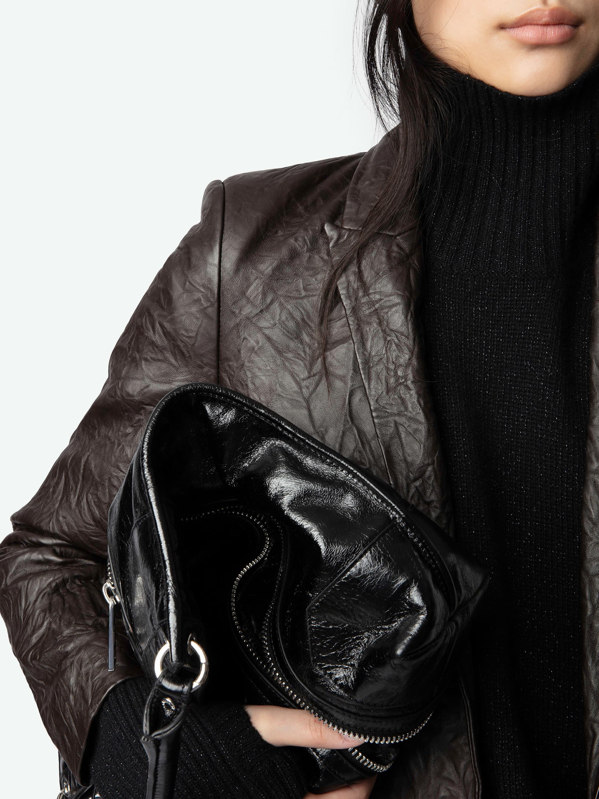 Valse Crinkled Leather Jacket