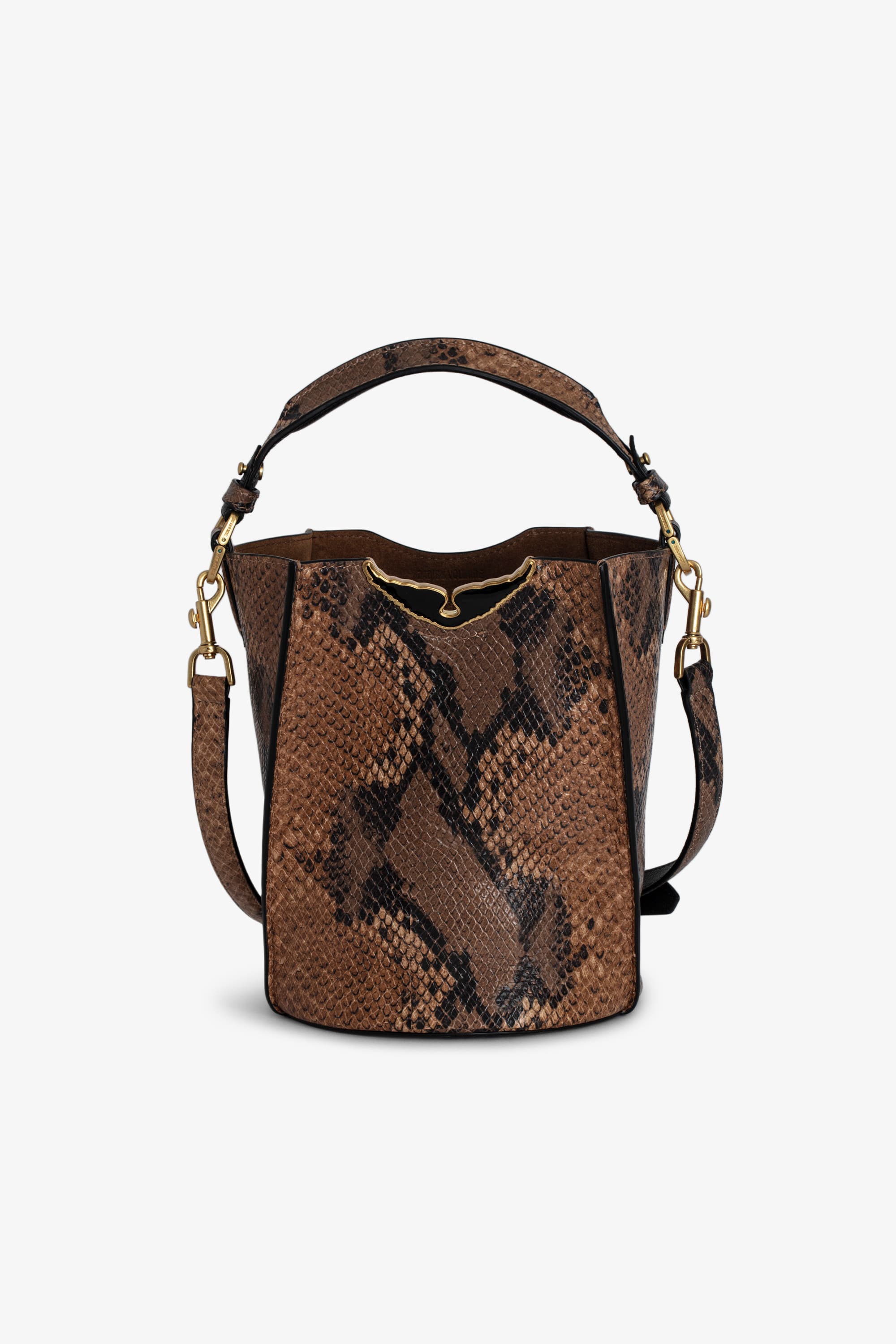 Borderline Python Bucket Bag