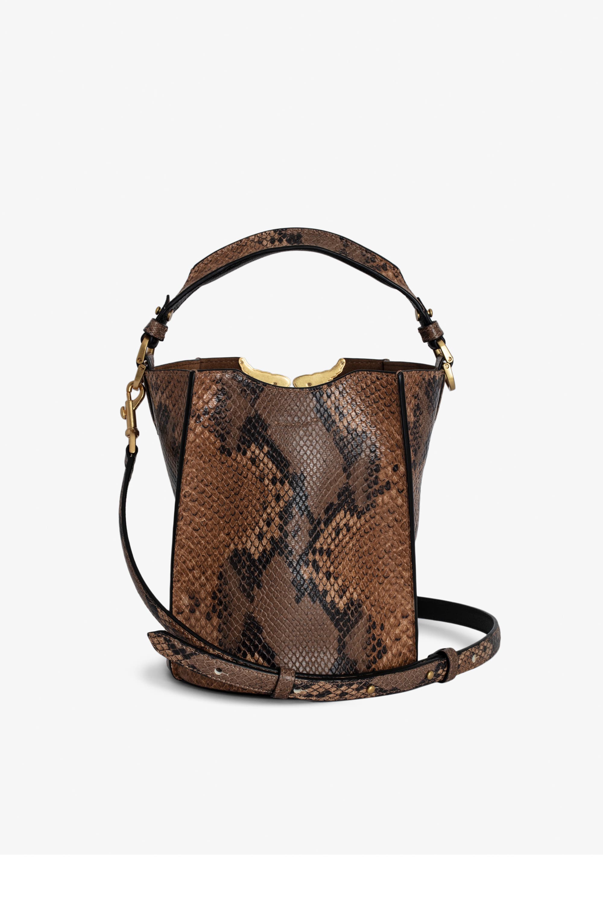 Borderline Python Bucket Bag