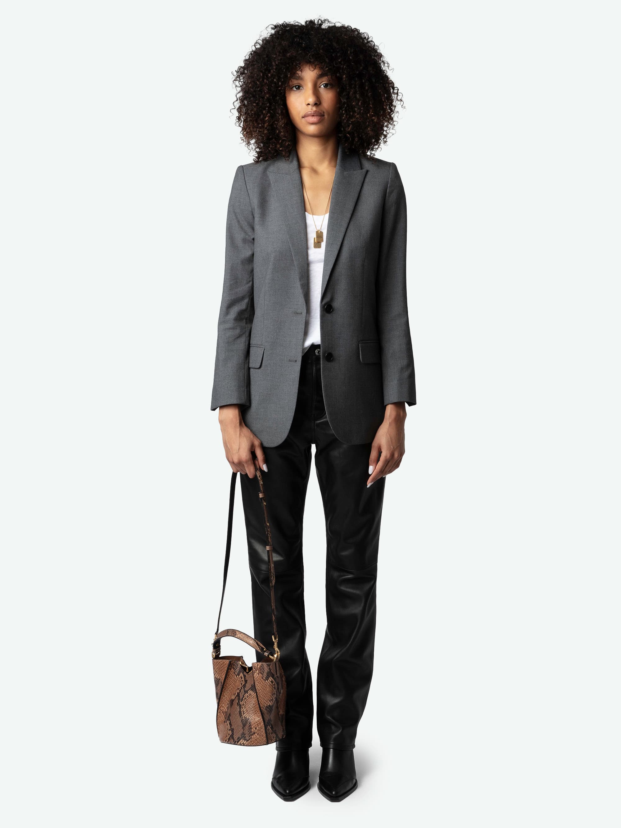 Borderline Python Bucket Bag