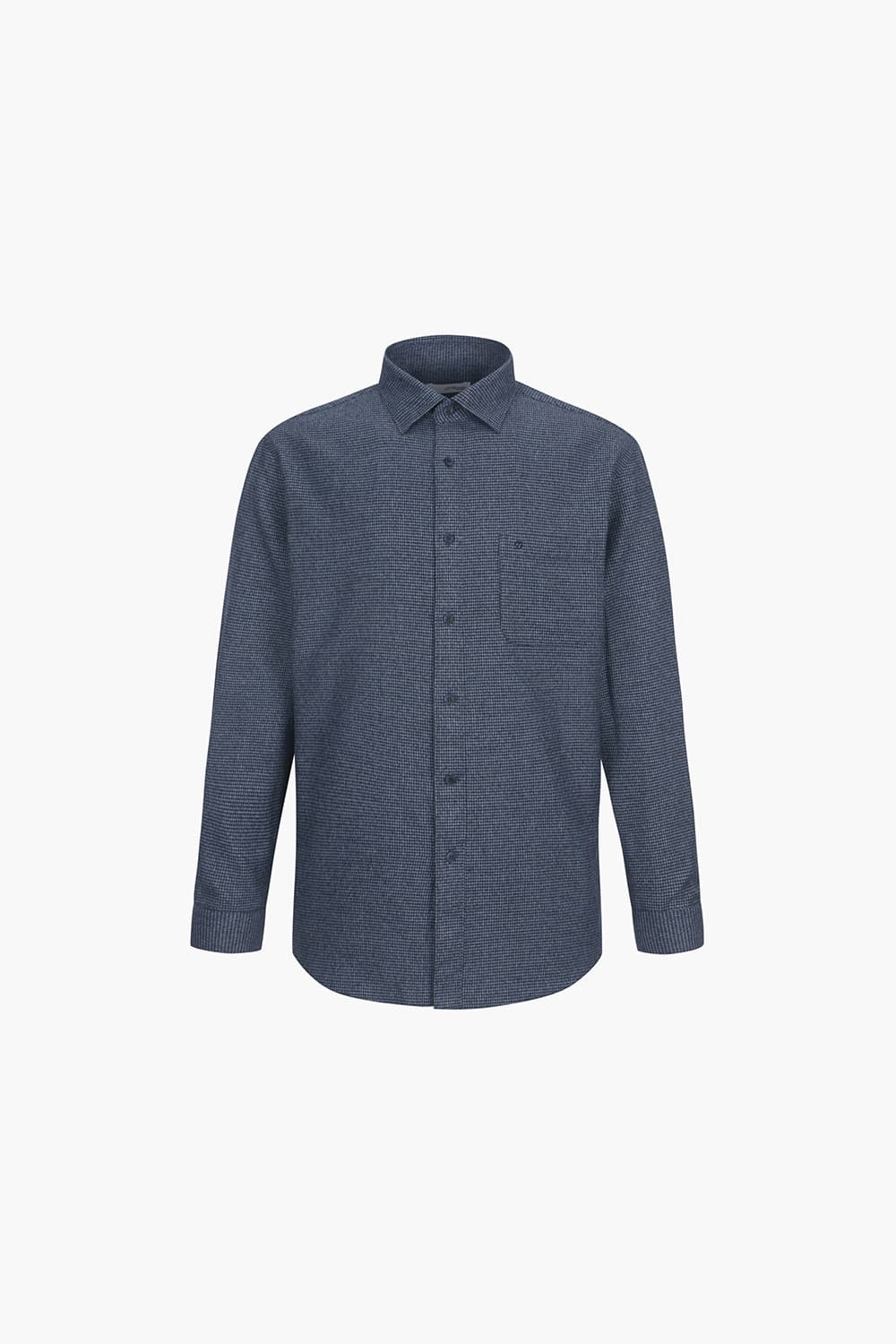 마이크로 하운드투스 체크 기모 732 비즈니스 셔츠 블루 SE2FM12LS732SBU