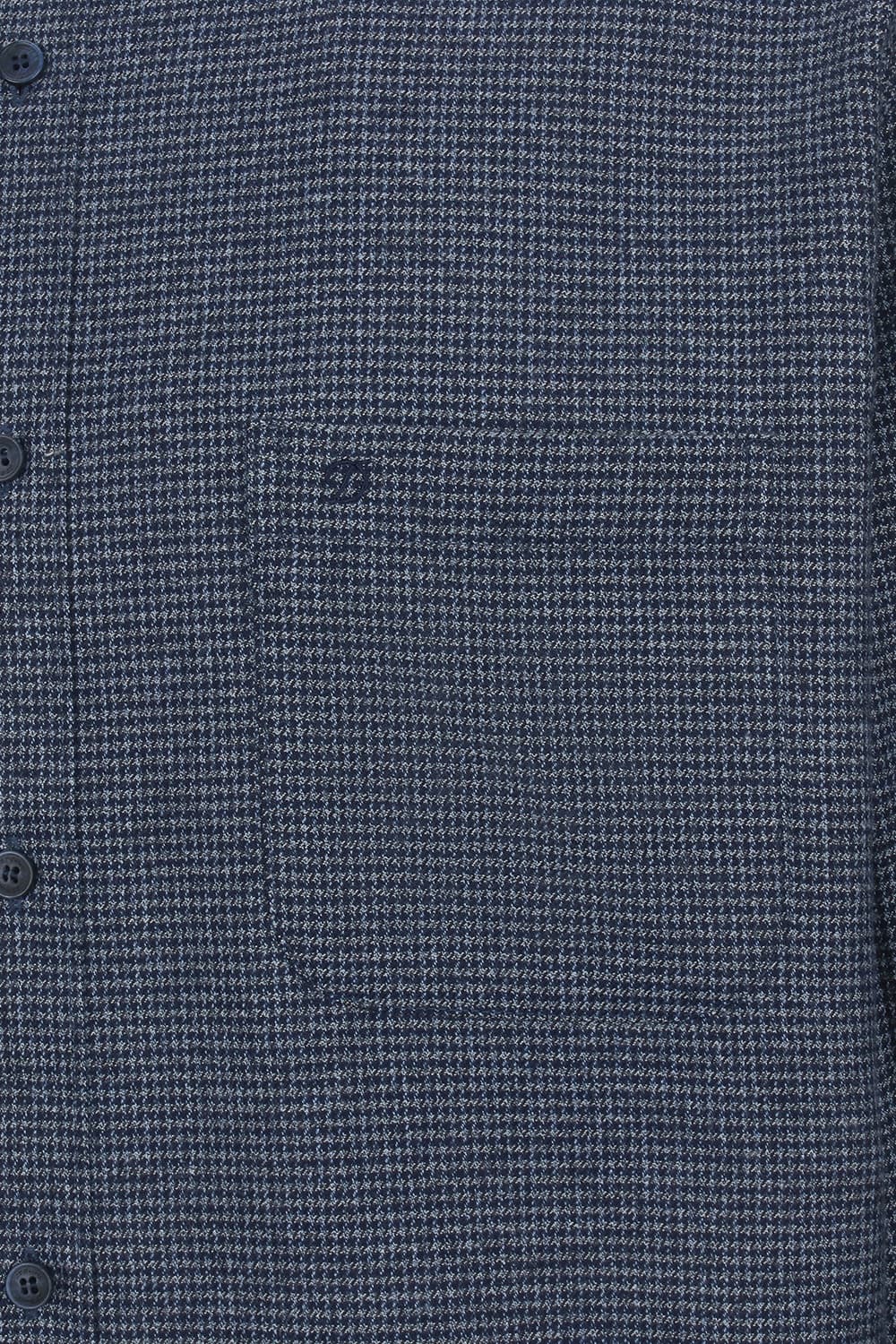 마이크로 하운드투스 체크 기모 732 비즈니스 셔츠 블루 SE2FM12LS732SBU