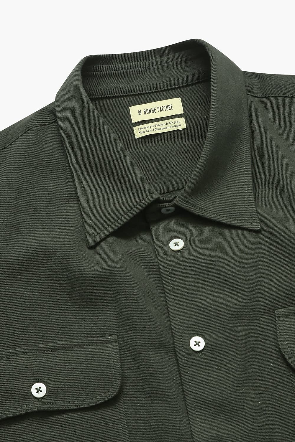 코튼 마 믹스 ARTIST SHIRT 카키 셔츠 QE4FMDBSH103Q79