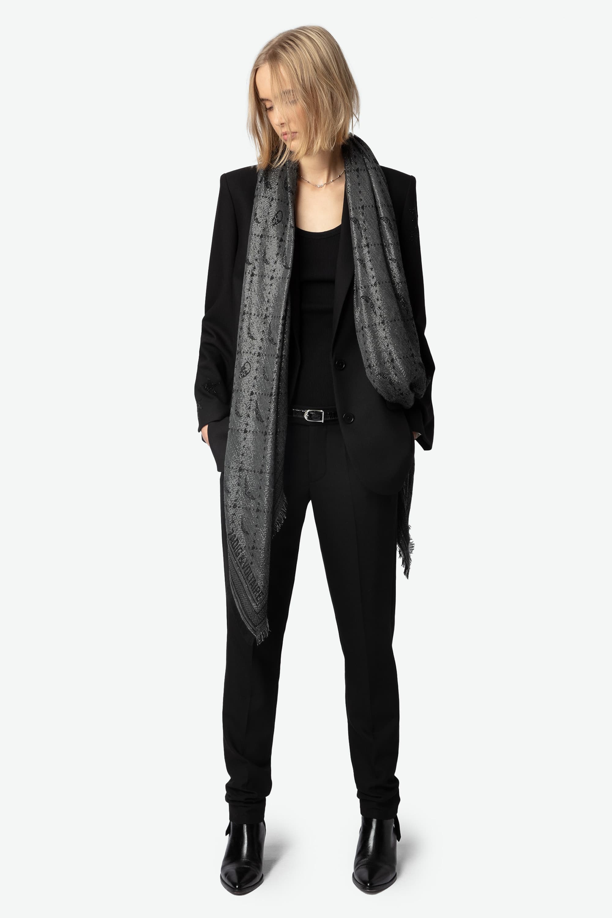 Glenn Monogram Scarf