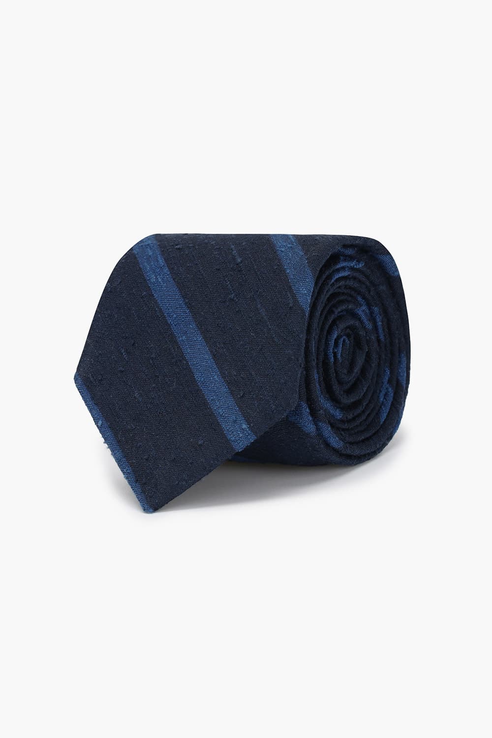 실크100 네이비 블루사선 넥타이 RD7SMBBTI410R64
