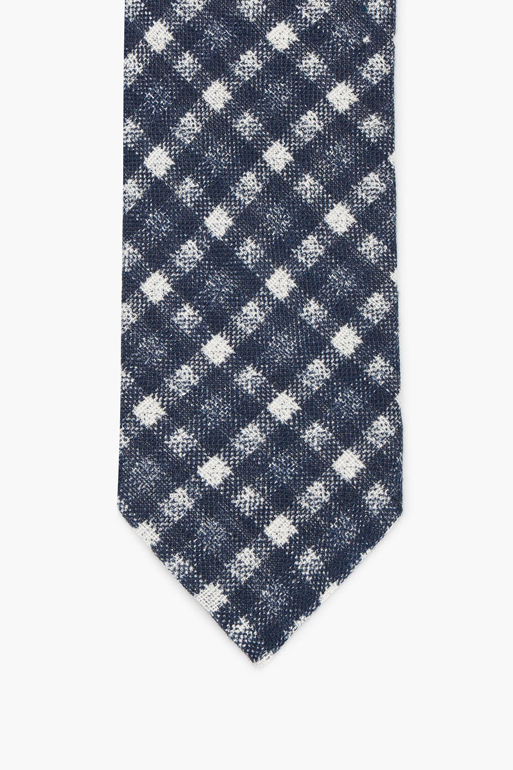 린넨 깅엄 체크 넥타이 02330P713910