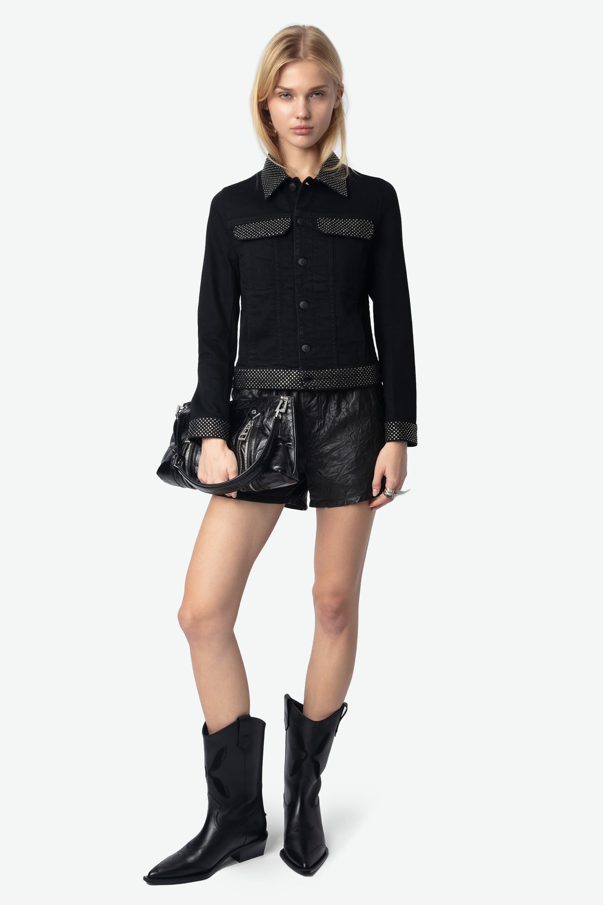 Kioky Strass Denim Jacket