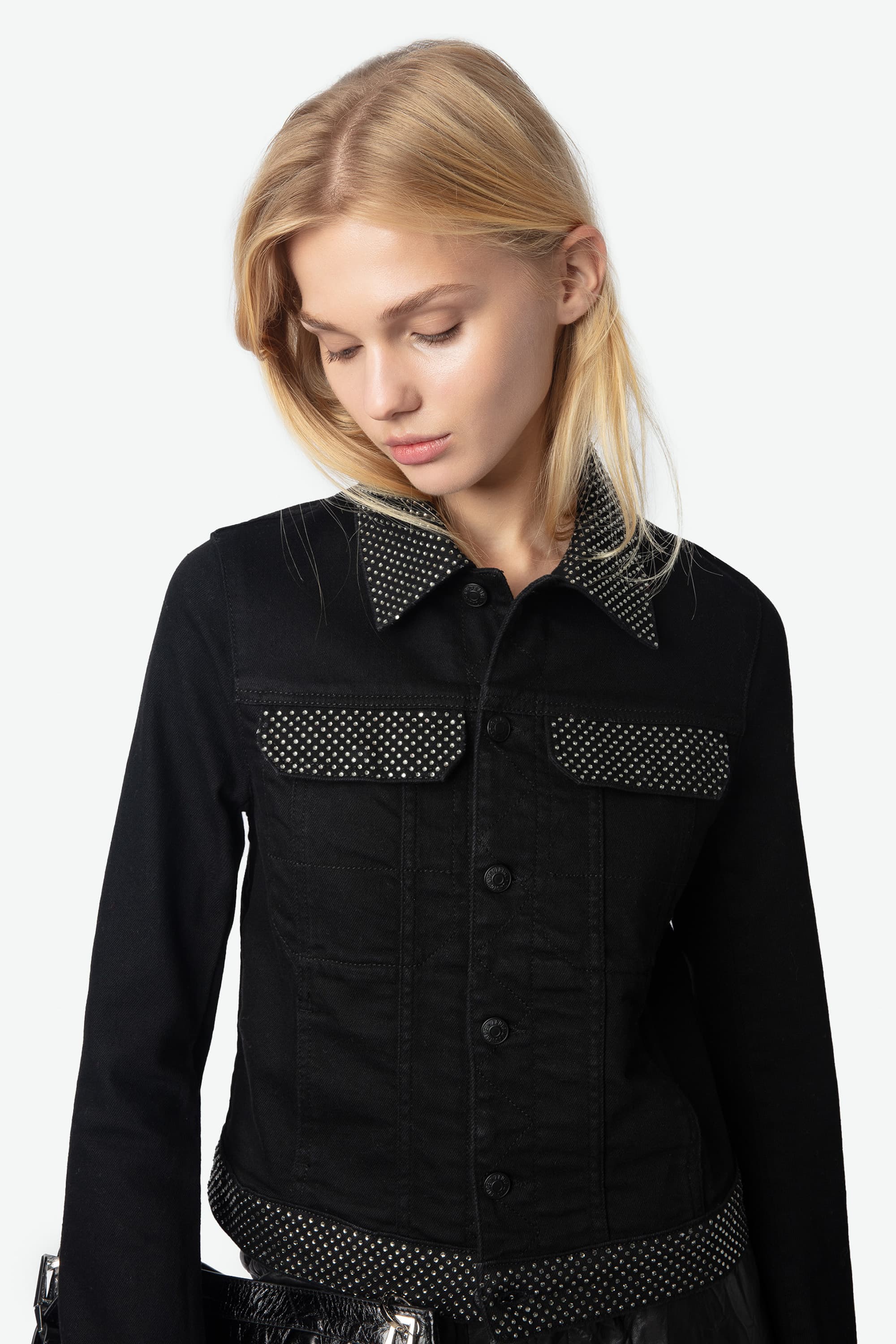 Kioky Strass Denim Jacket