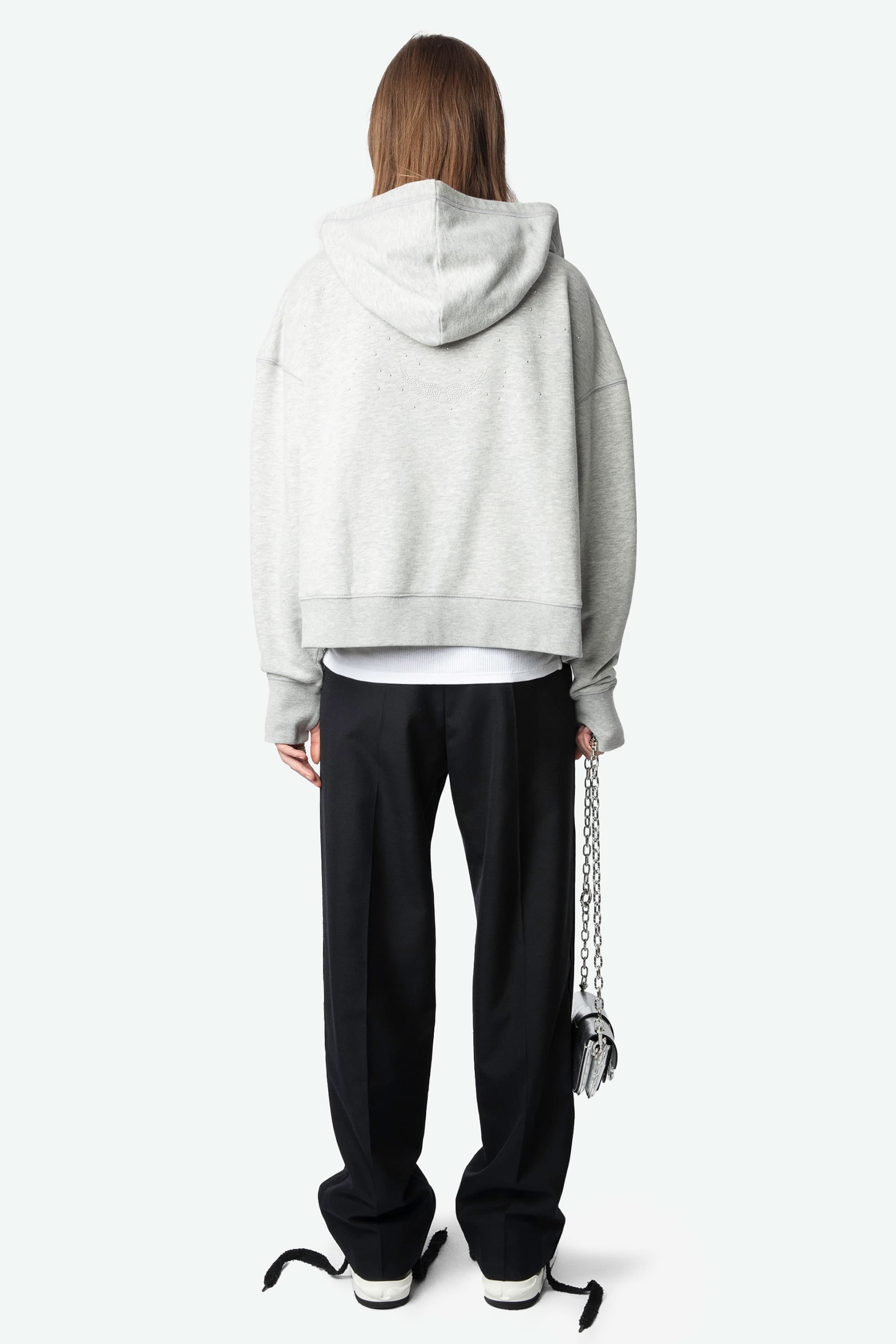 Mia Wings Strass Zip-Up Cardigan