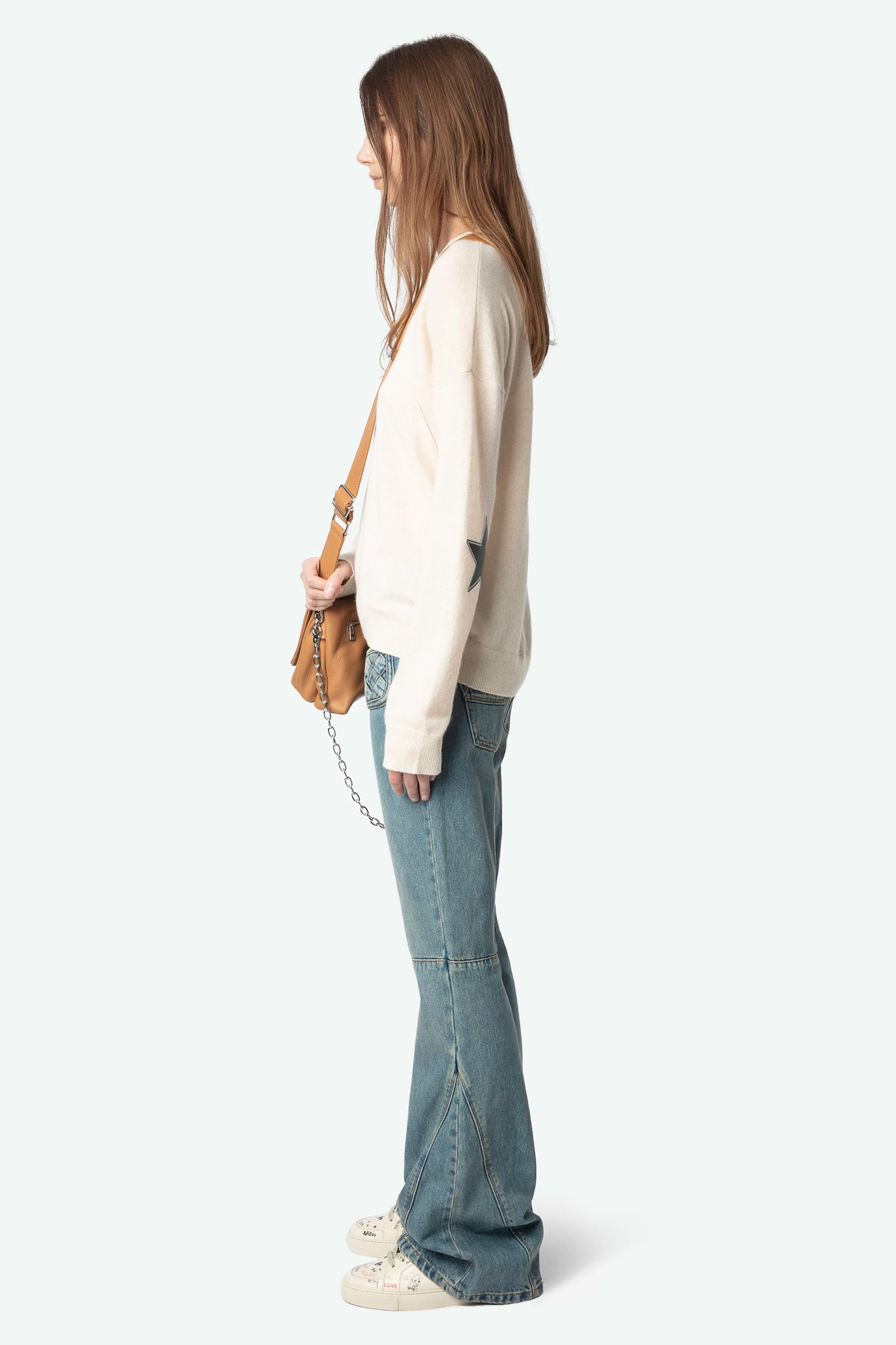 Cici Patch Cashmere Knit