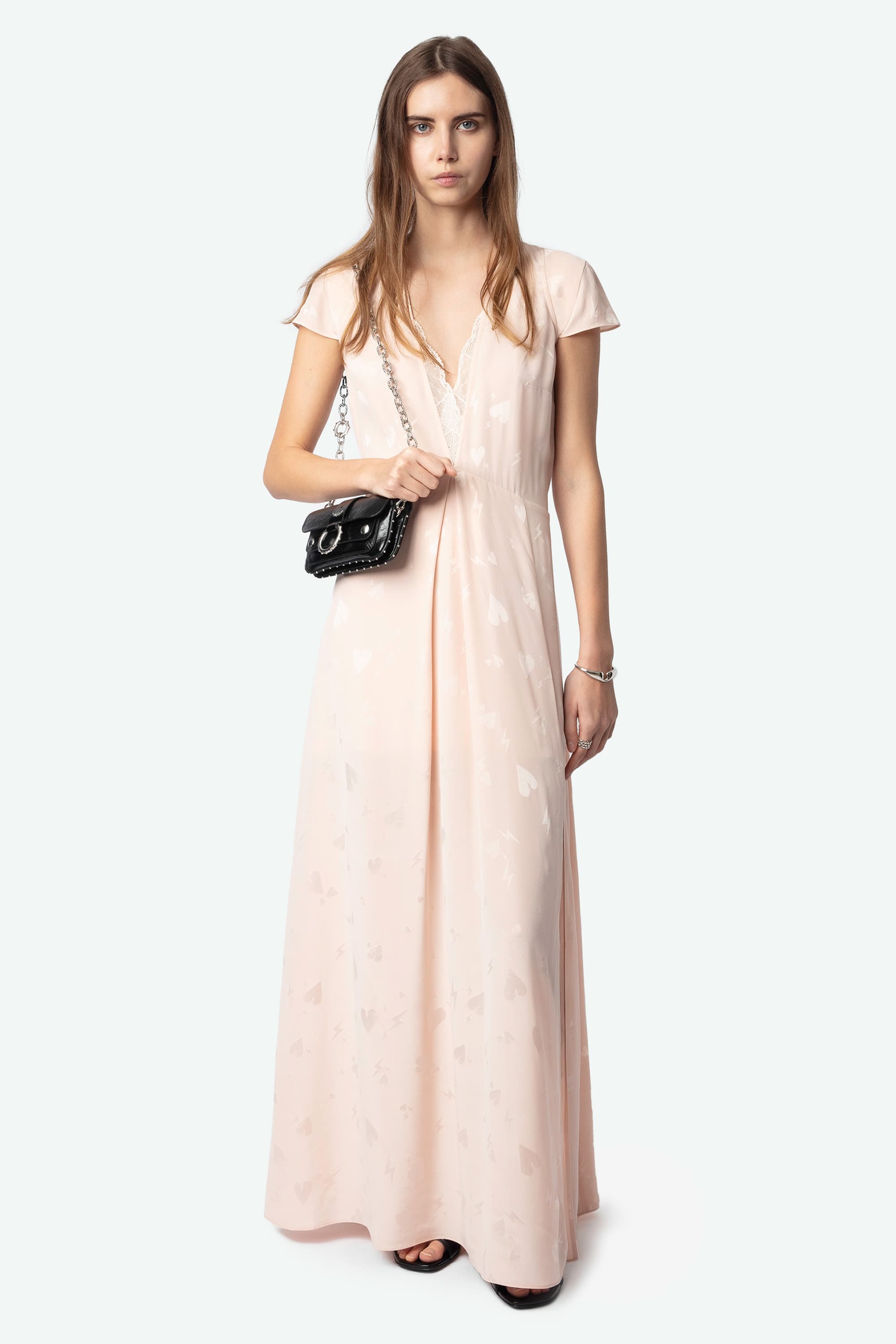 Ravir Heart Silk Dress