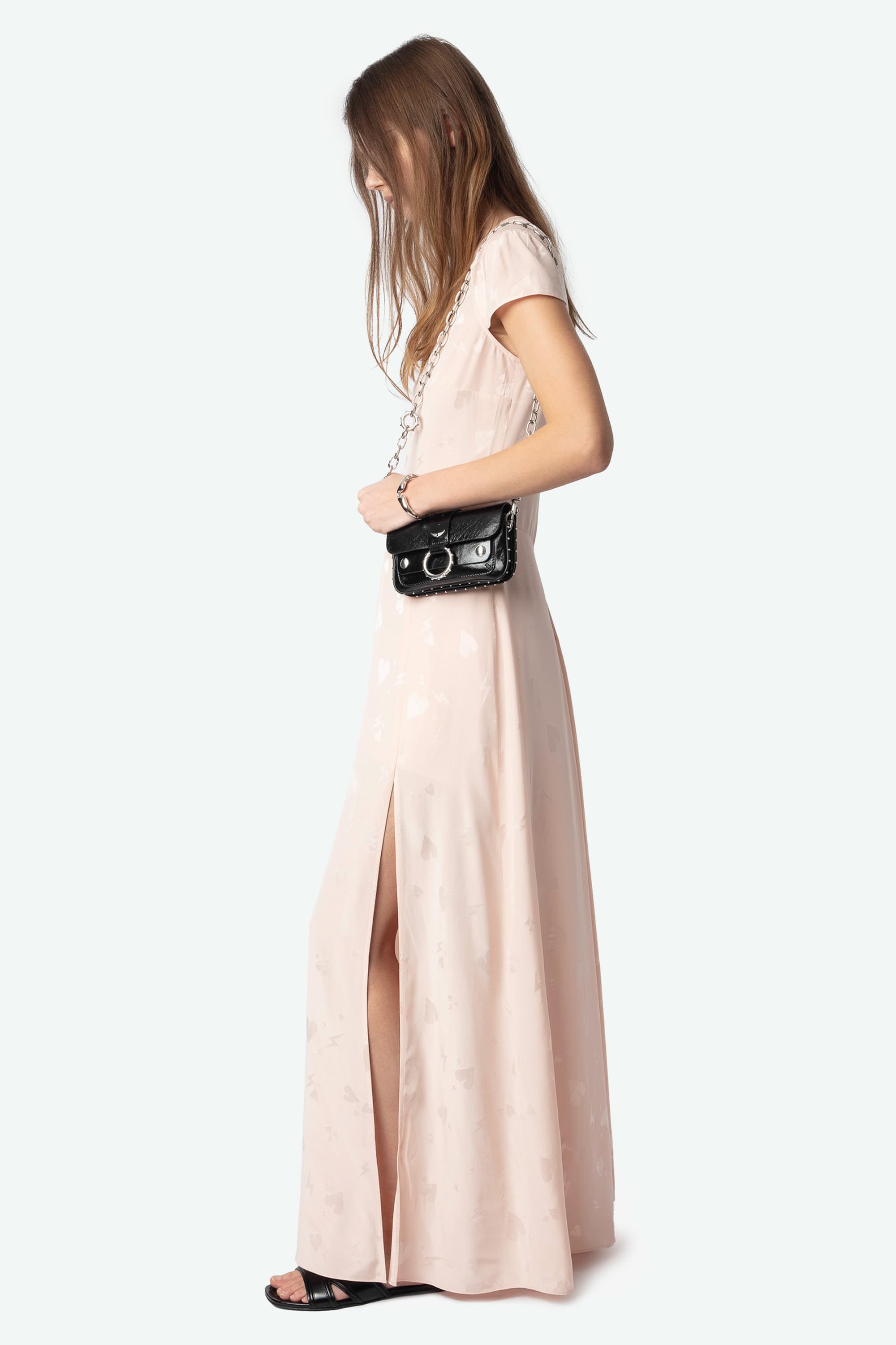 Ravir Heart Silk Dress