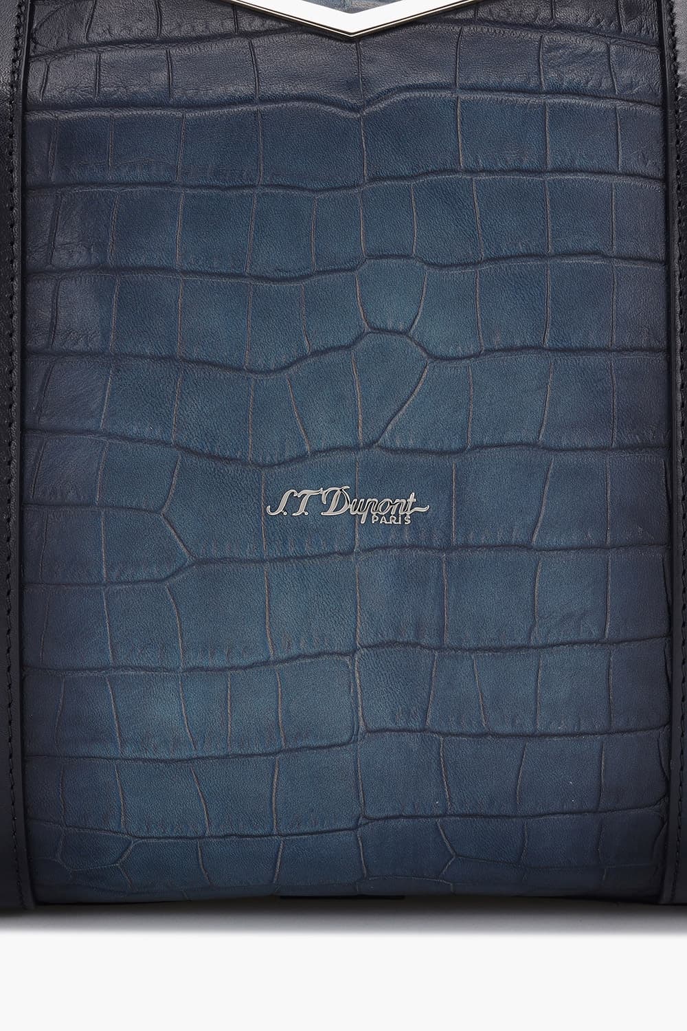 24 르글랑 아뜰리에 크로코패턴 트래블백 블루 CG191376Z