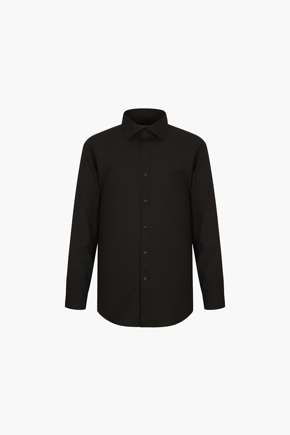 스트레치 트리콜로르바 자수 104 비즈니스 셔츠 블랙 SE5SM11LS104SBK