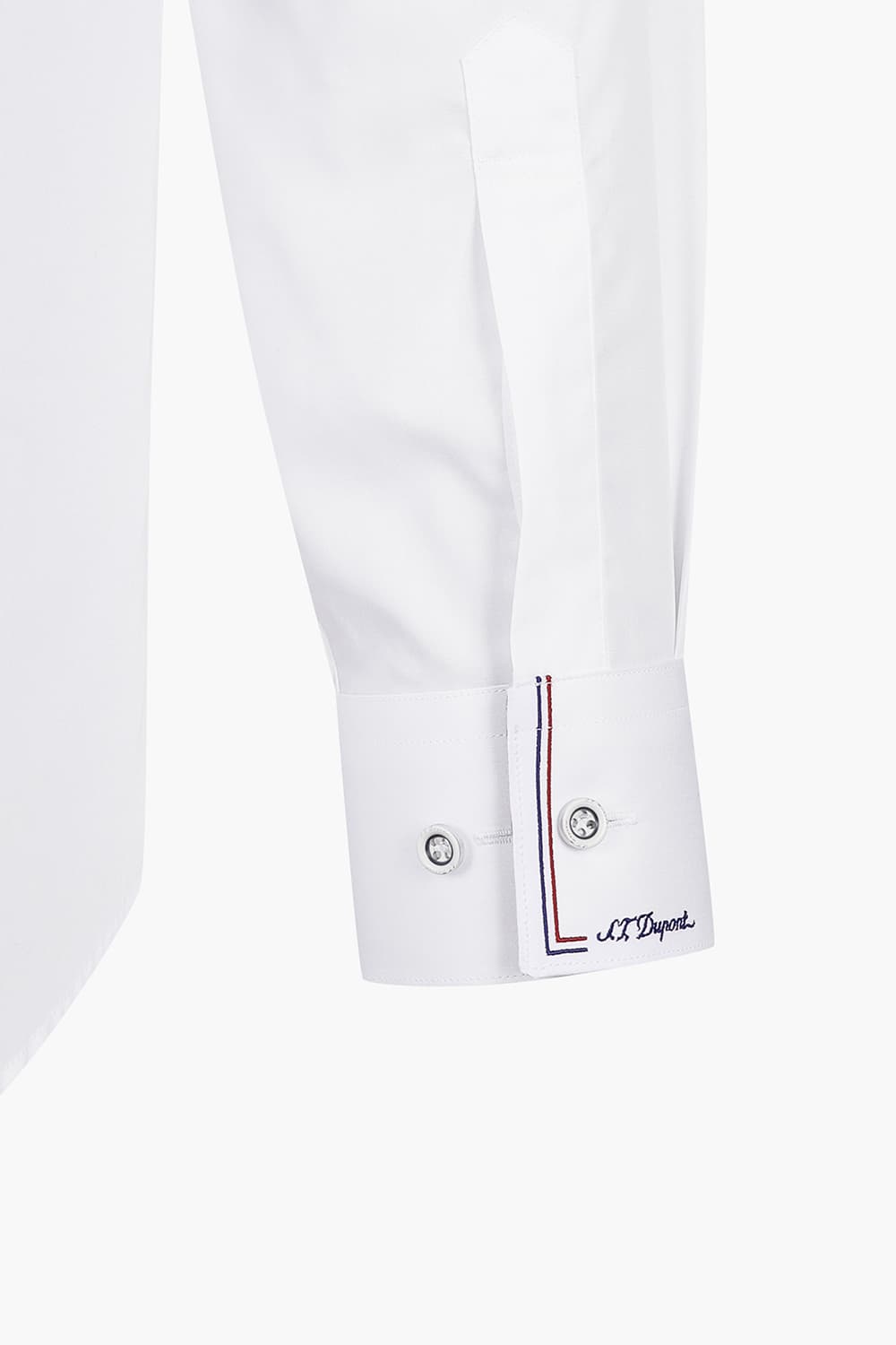 면 혼방 배색 트리콜로르 자수 105 비즈니스 셔츠 화이트 SE5SM11LS105SWH