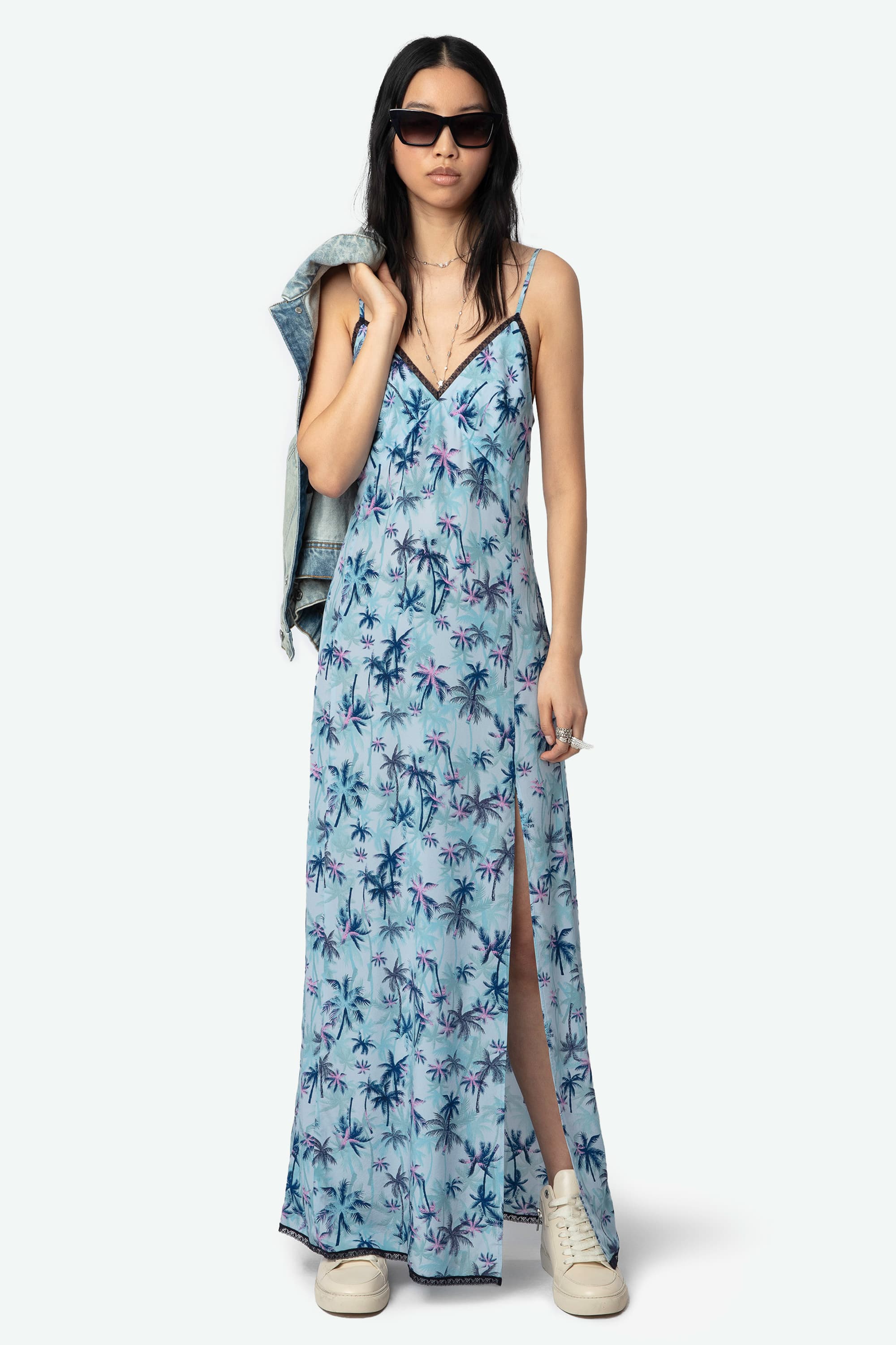 Ramelil Palm Silk Dress