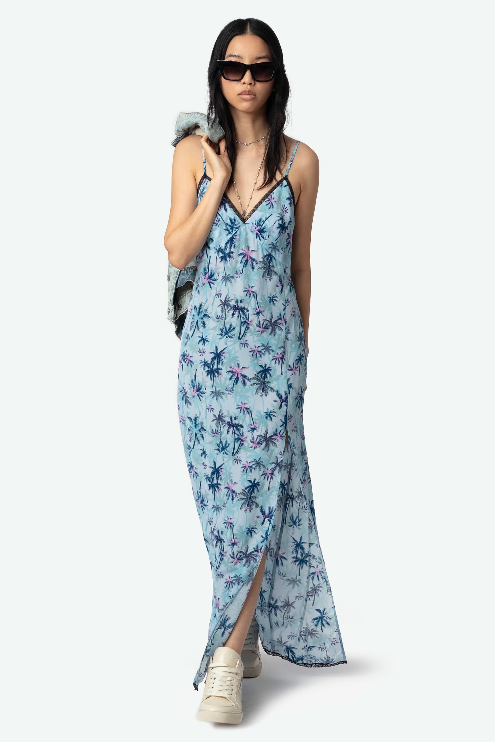 Ramelil Palm Silk Dress