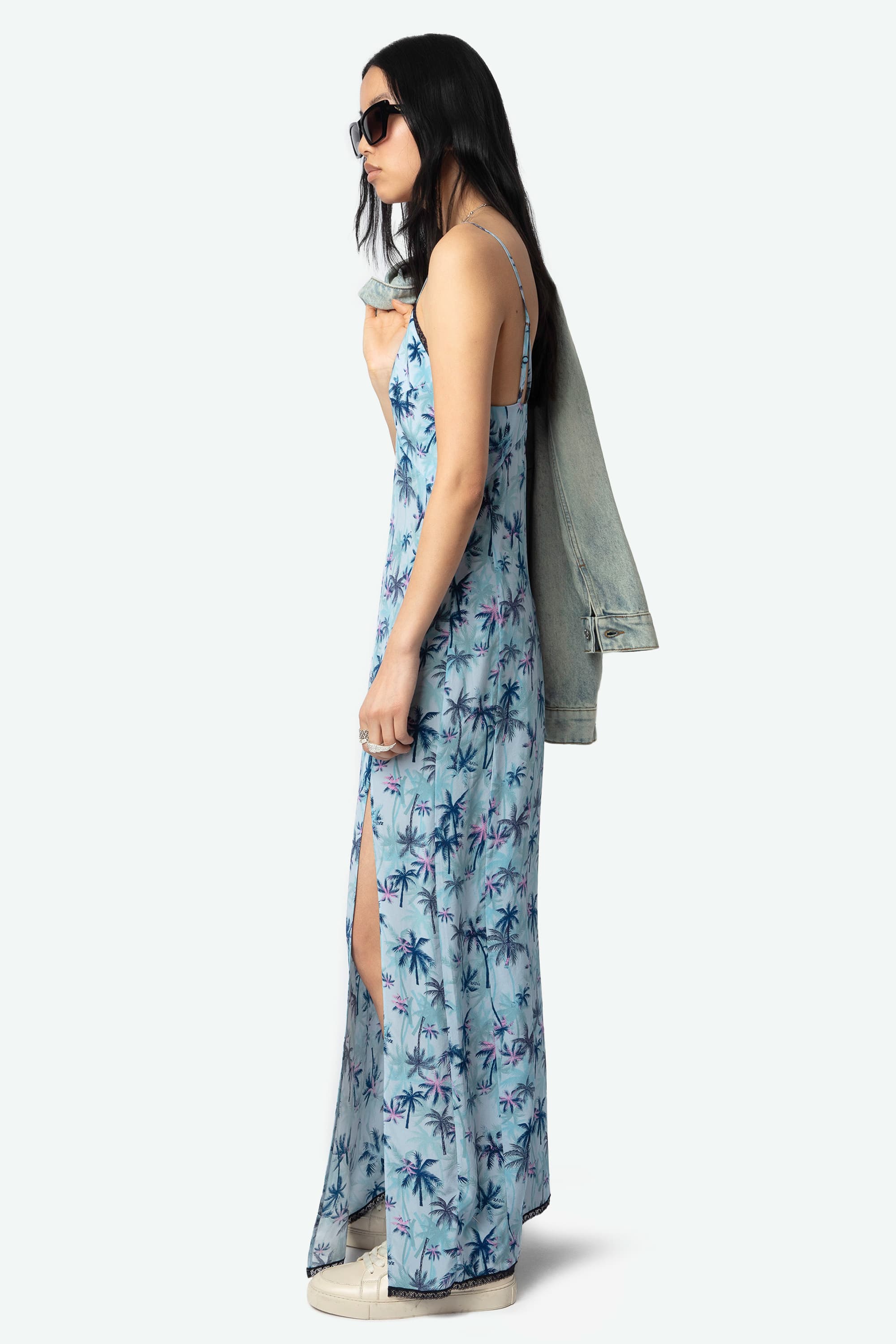 Ramelil Palm Silk Dress