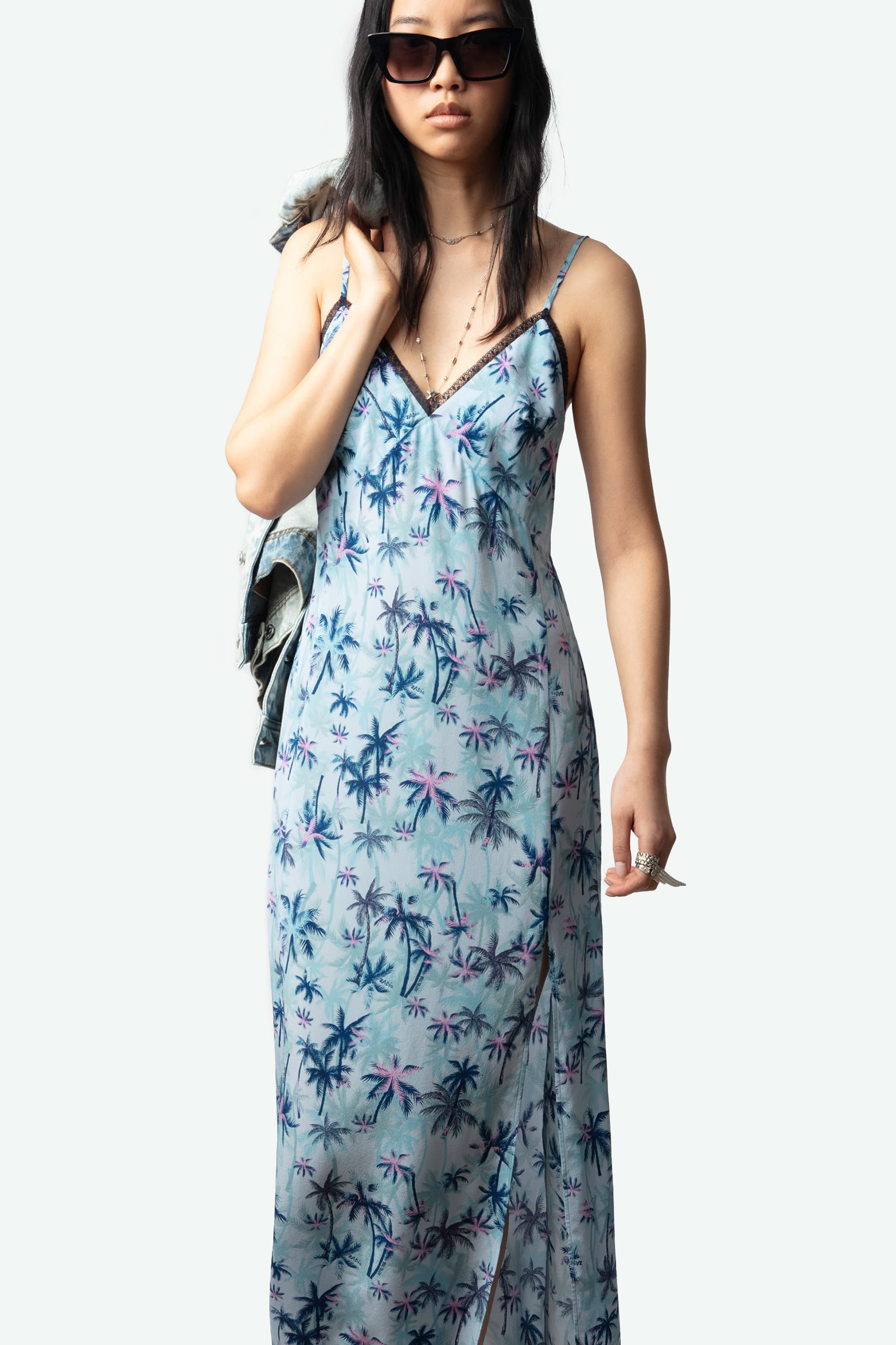 Ramelil Palm Silk Dress