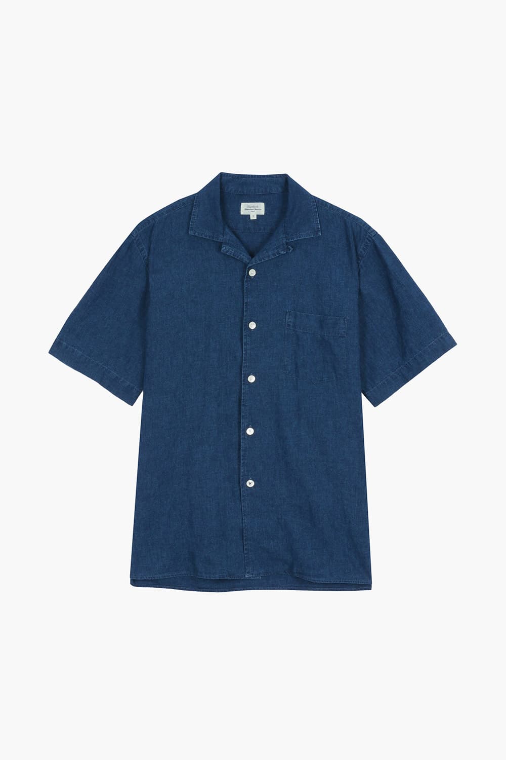 데님 포켓 테일러드 카라 반소매 셔츠 BD1402801