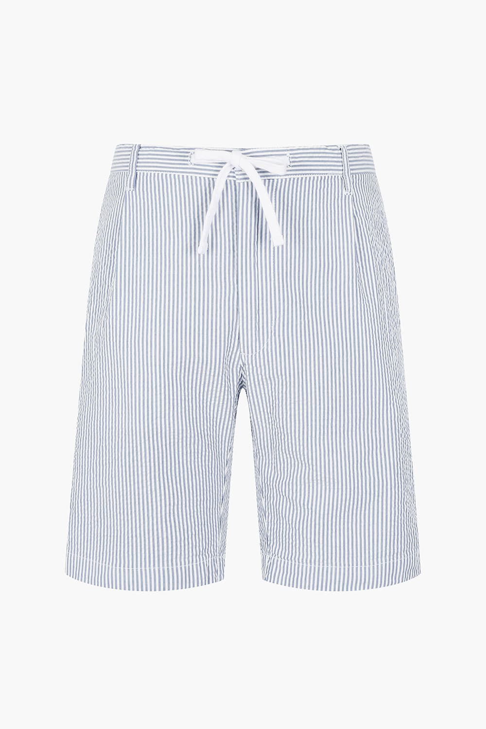 코튼 스트라이프 밴딩 하프팬츠 블루 QE5SMHTPT509Q61