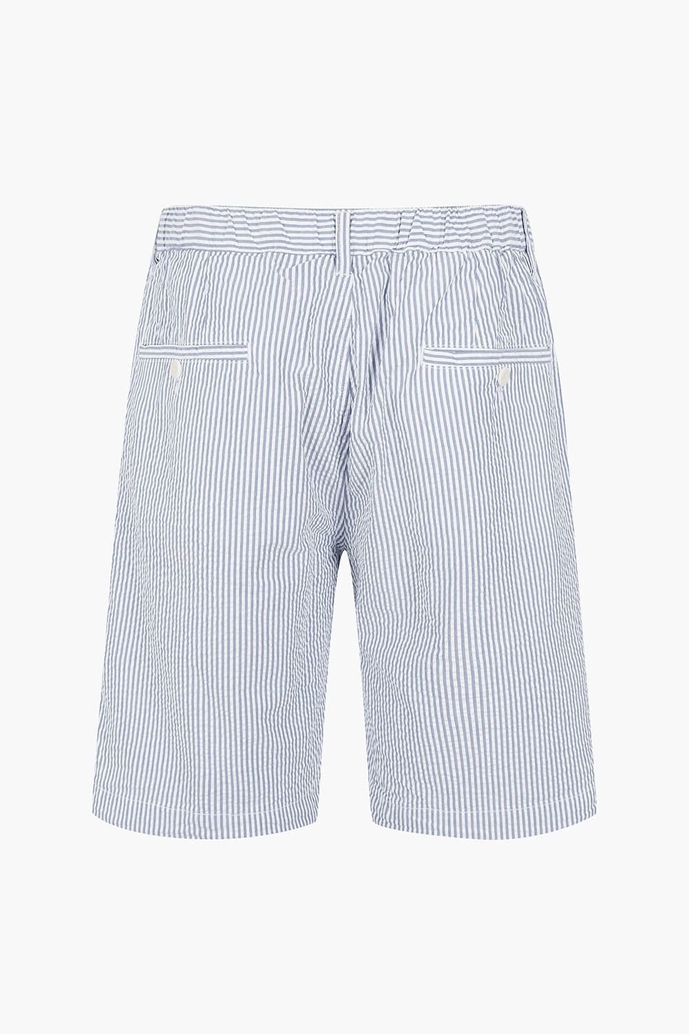 코튼 스트라이프 밴딩 하프팬츠 블루 QE5SMHTPT509Q61